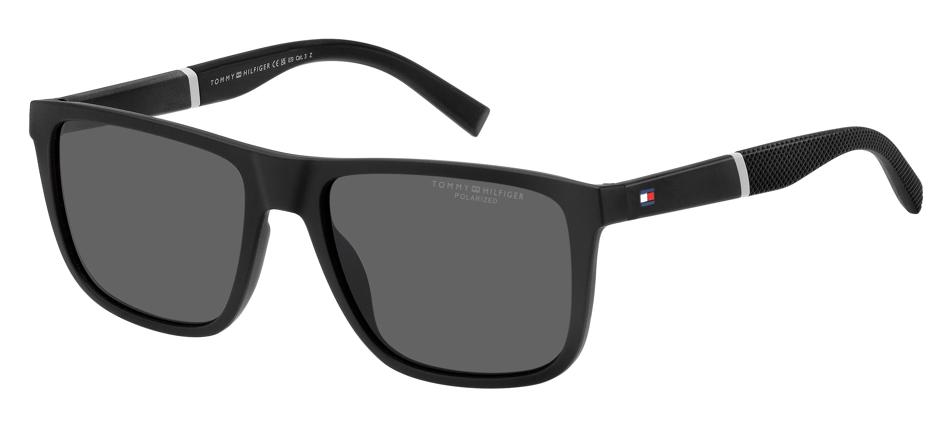 Tommy Hilfiger TH 2043/S 003/M9 Occhiali da sole Plastica Nero Grigio Squadrata Polarizzata - immagine 1