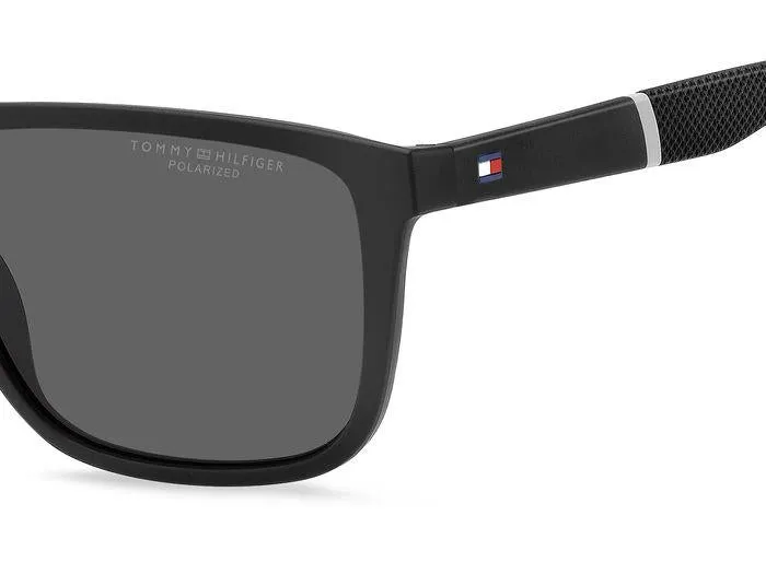 Tommy Hilfiger TH 2043/S 003/M9 Occhiali da sole Plastica Nero Grigio Squadrata Polarizzata - immagine 4