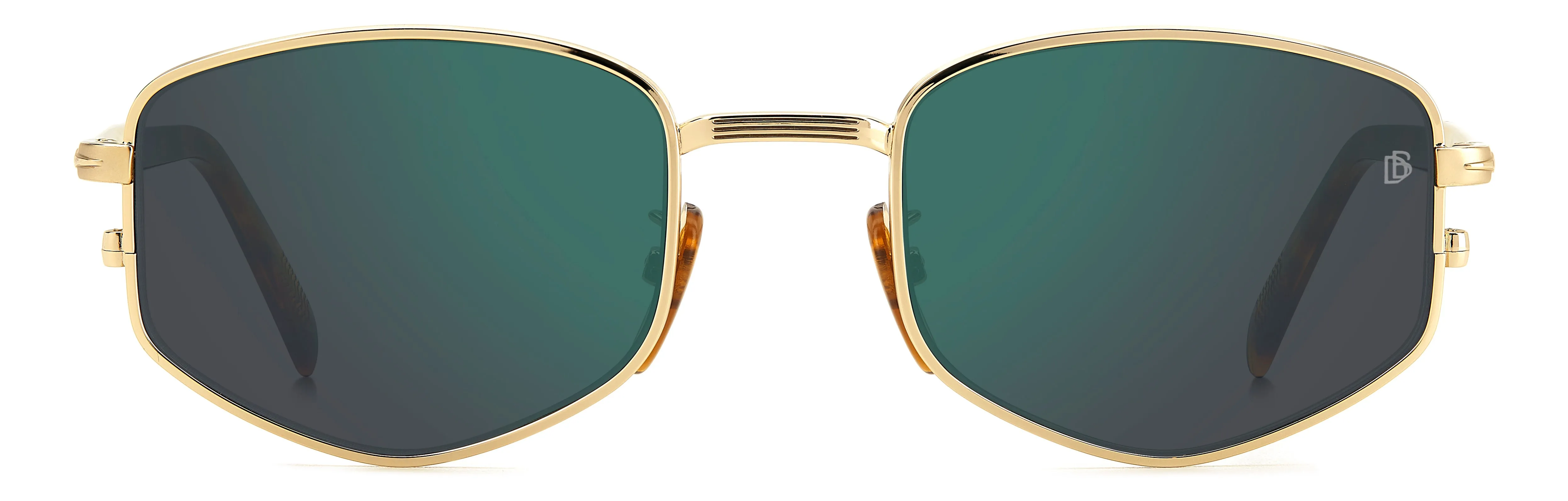 DAVID BECKHAM DB 1129/S HM2/MT Occhiali da sole Metallo Oro Havana Grigio Geometrica Specchiato - immagine 2