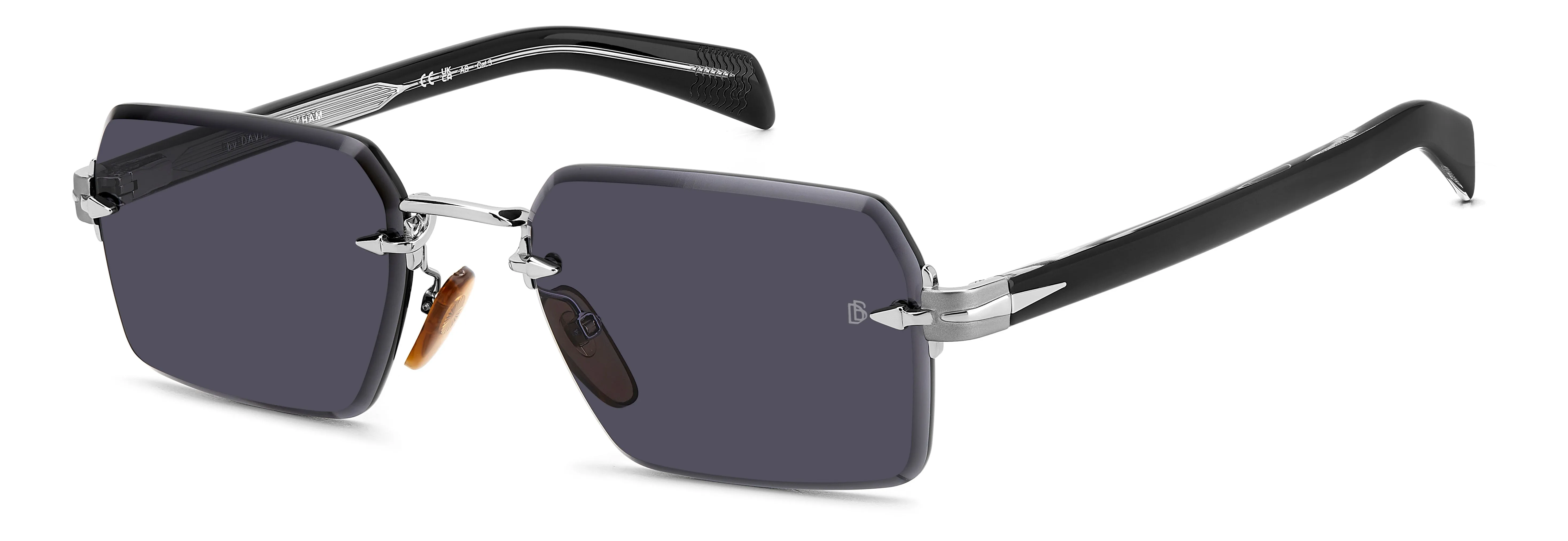 DAVID BECKHAM DB 7109/S 85K/IR Occhiali da sole Metallo Rutanio/Nero Grigio Geometrica - immagine 1