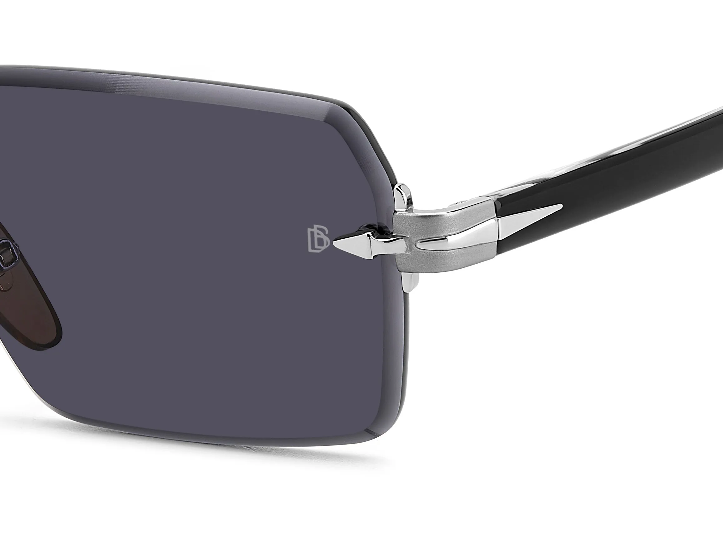 DAVID BECKHAM DB 7109/S 85K/IR Occhiali da sole Metallo Rutanio/Nero Grigio Geometrica - immagine 3