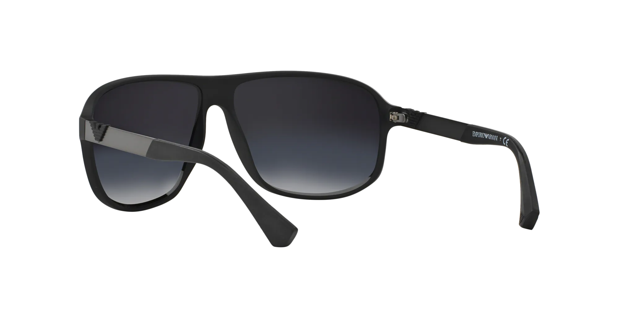 Emporio Armani EA4029 50638G Occhiali da sole Iniettato Nero Grigio Squadrata Normale Sfumato - immagine 4
