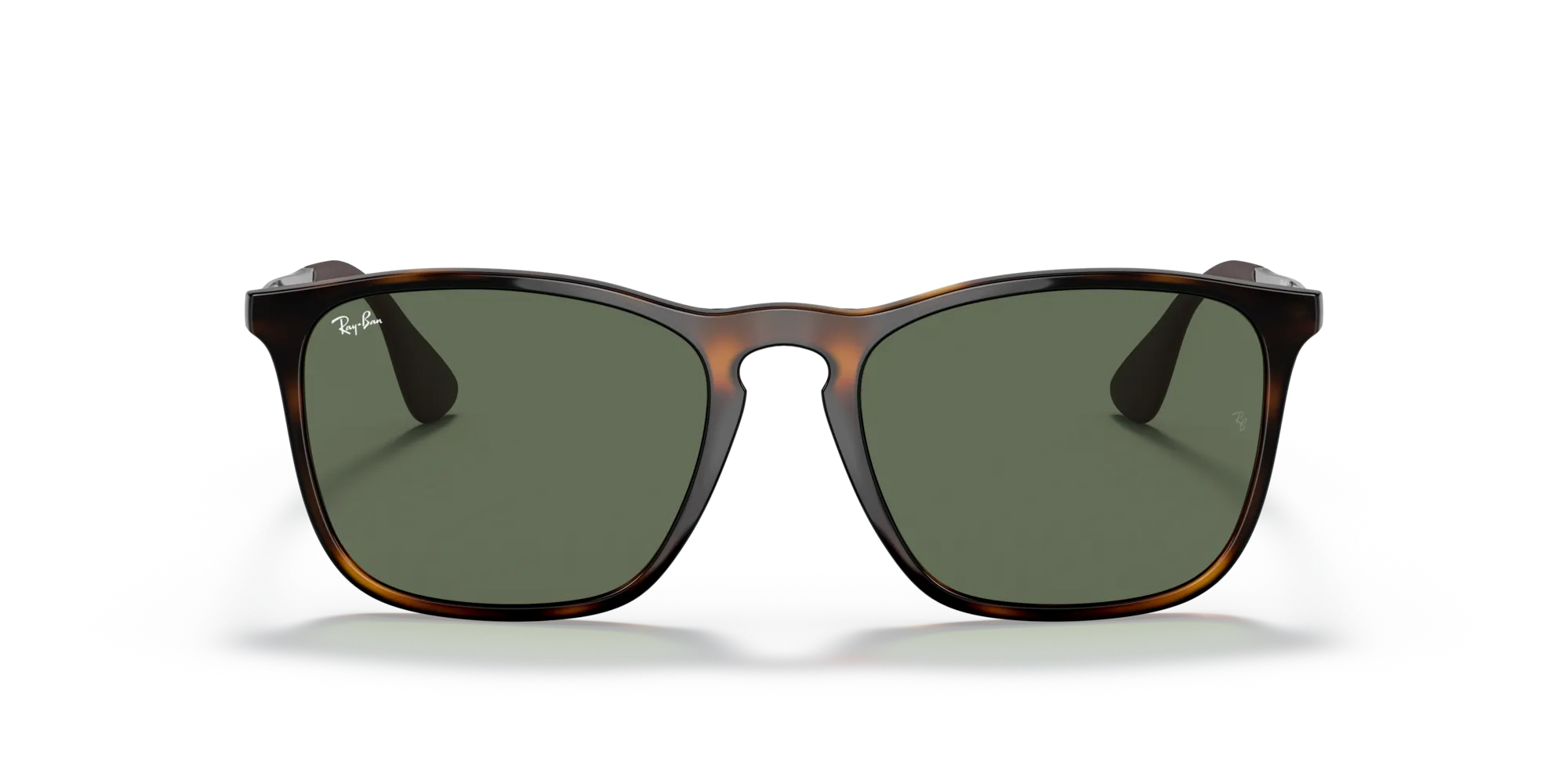 Ray - Ban RB4187 CHRIS 710/71 Occhiali da sole Iniettato Tartaruga Verde Squadrata Normale - immagine 3
