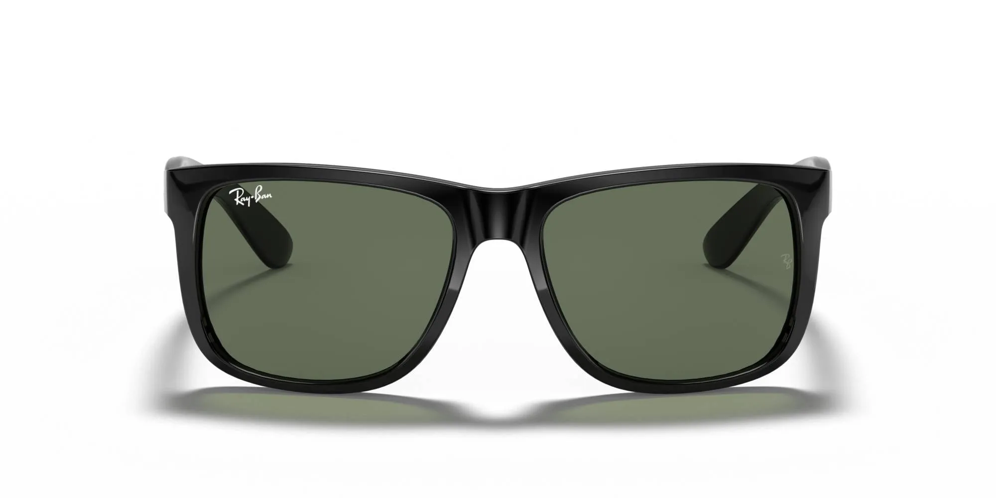 Ray - Ban RB4165 JUSTIN 601/71 Occhiali da sole Iniettato Nero Verde Squadrata Normale - immagine 3