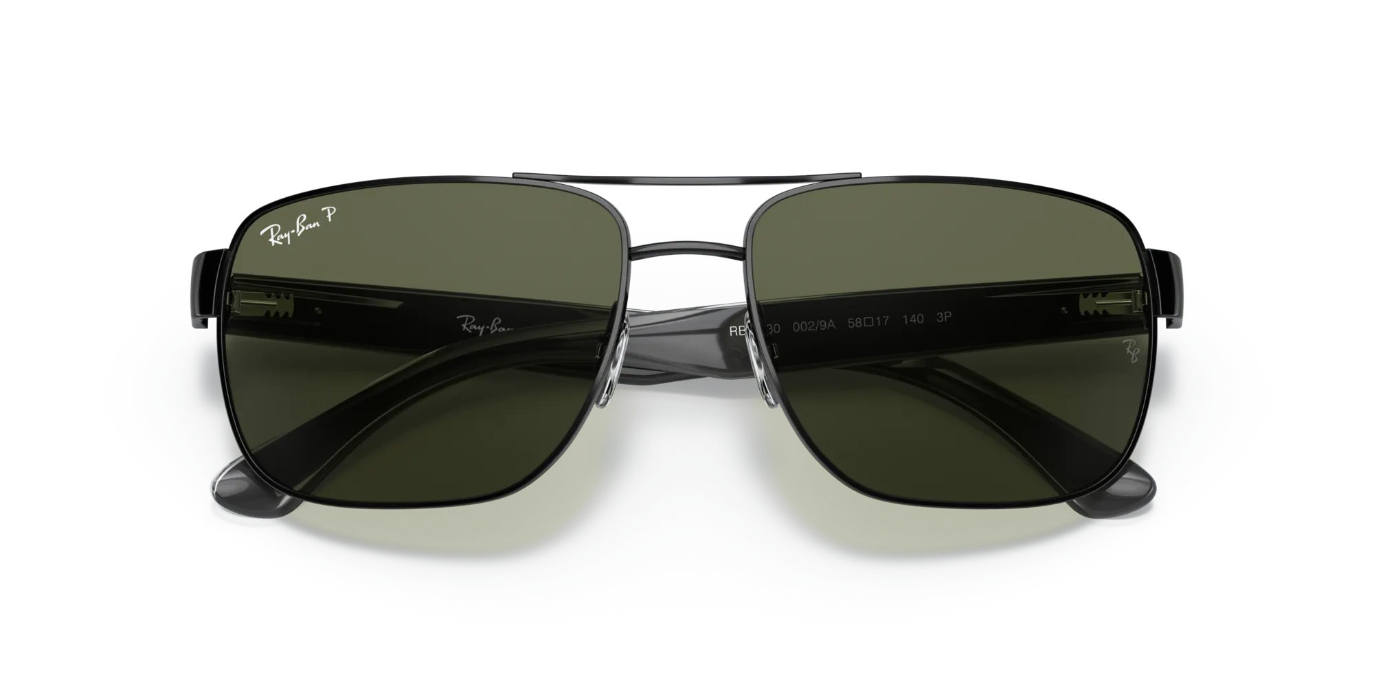 Ray - Ban RB3530 002/9A Occhiali da sole Metallo Nero G15 Squadrata Polarizzata - immagine 2