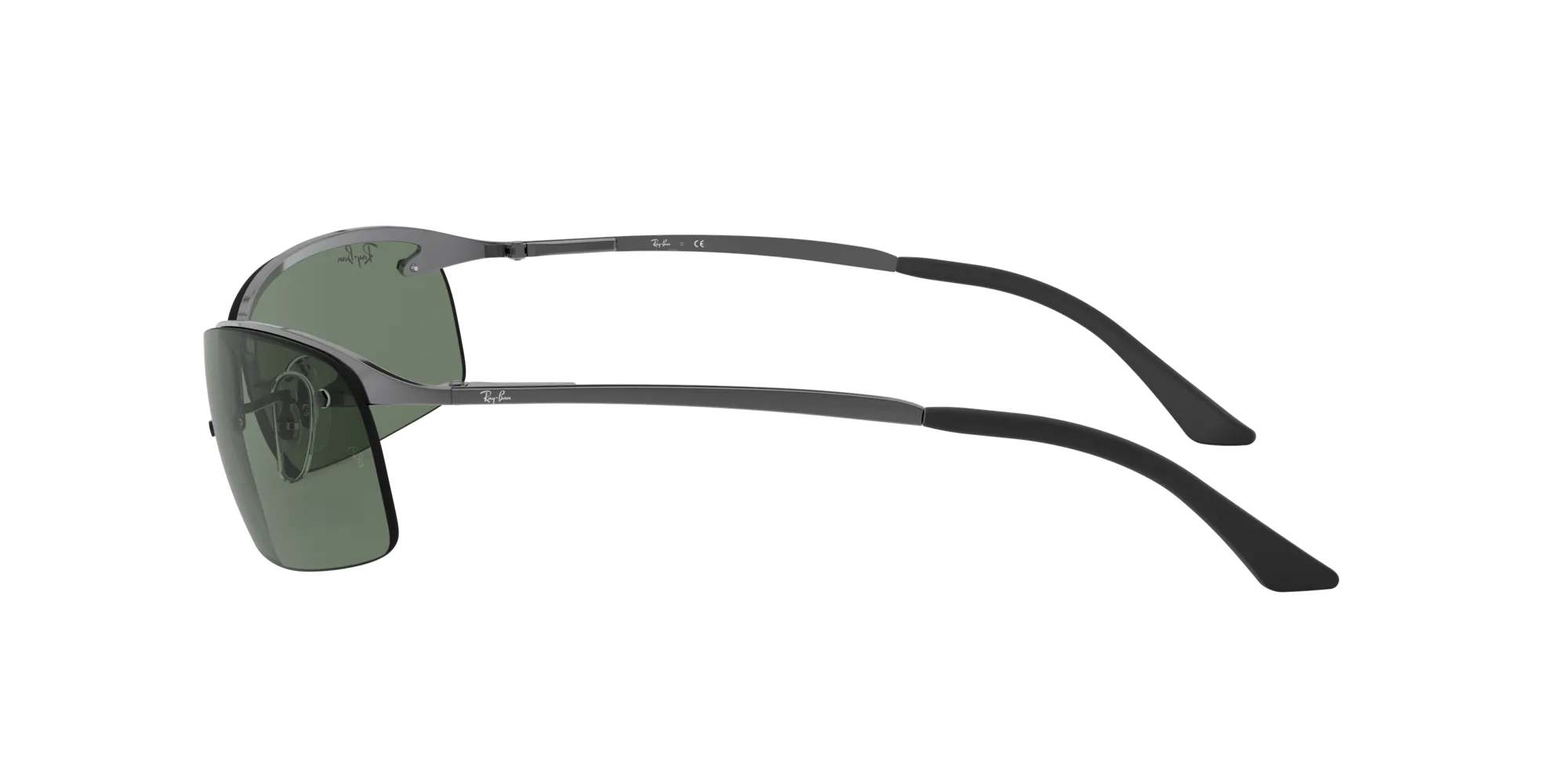 Ray - Ban RB3183 004/71 Occhiali da sole Metallo Grigio Verde Squadrata Normale - immagine 3