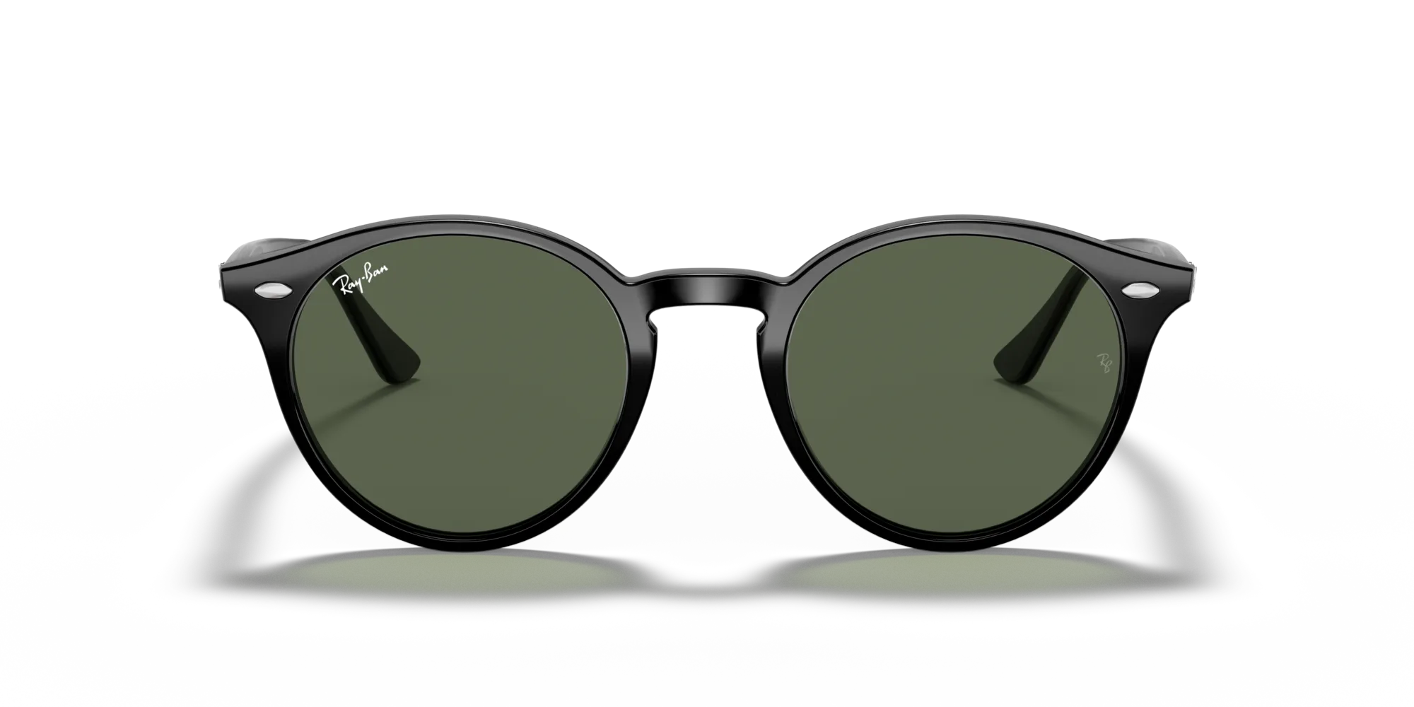 Ray - Ban RB2180 601/71 Occhiali da sole Iniettato Nero Verde Rotonda Normale - immagine 3