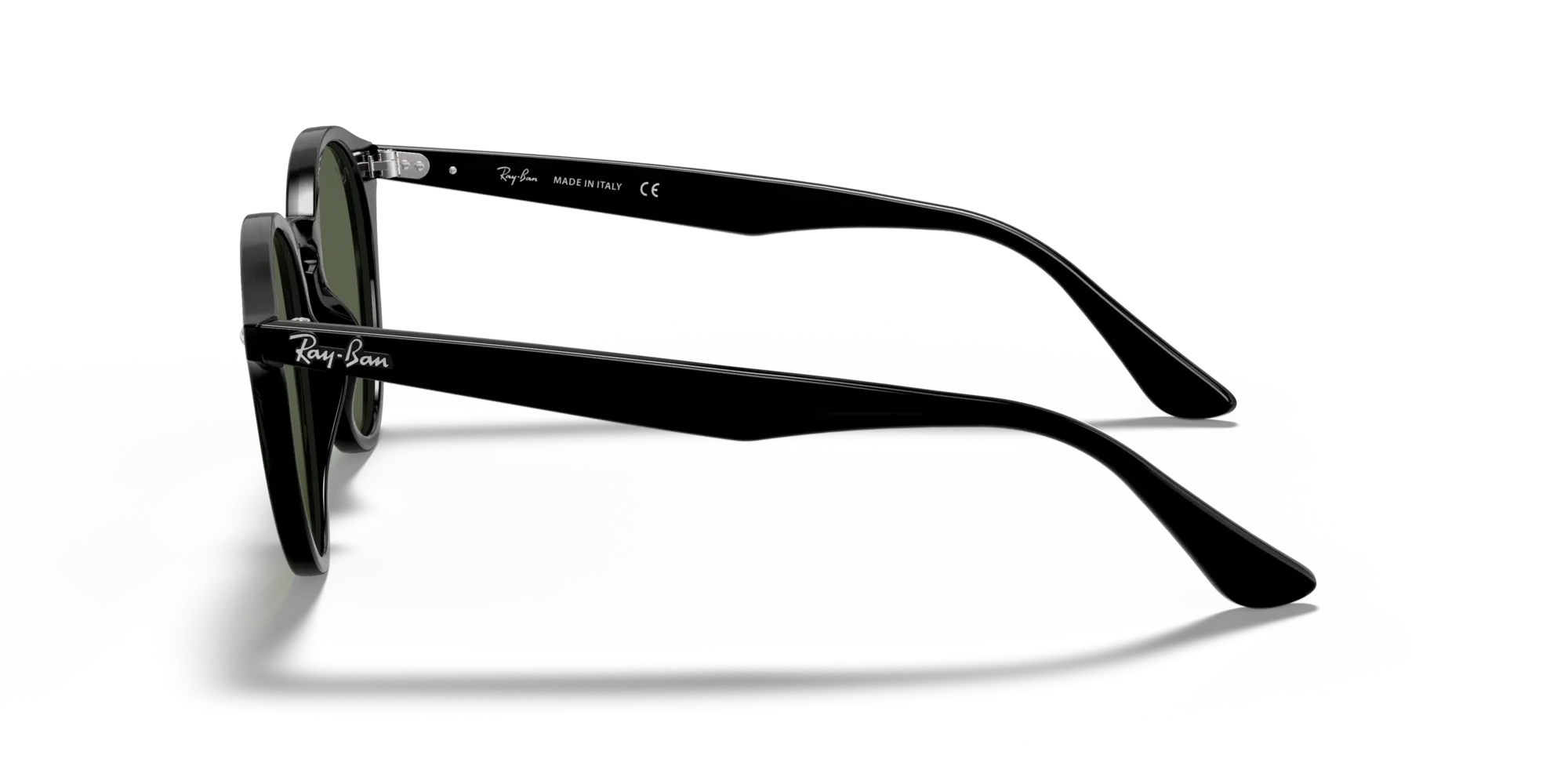 Ray - Ban RB2180 601/71 Occhiali da sole Iniettato Nero Verde Rotonda Normale - immagine 4