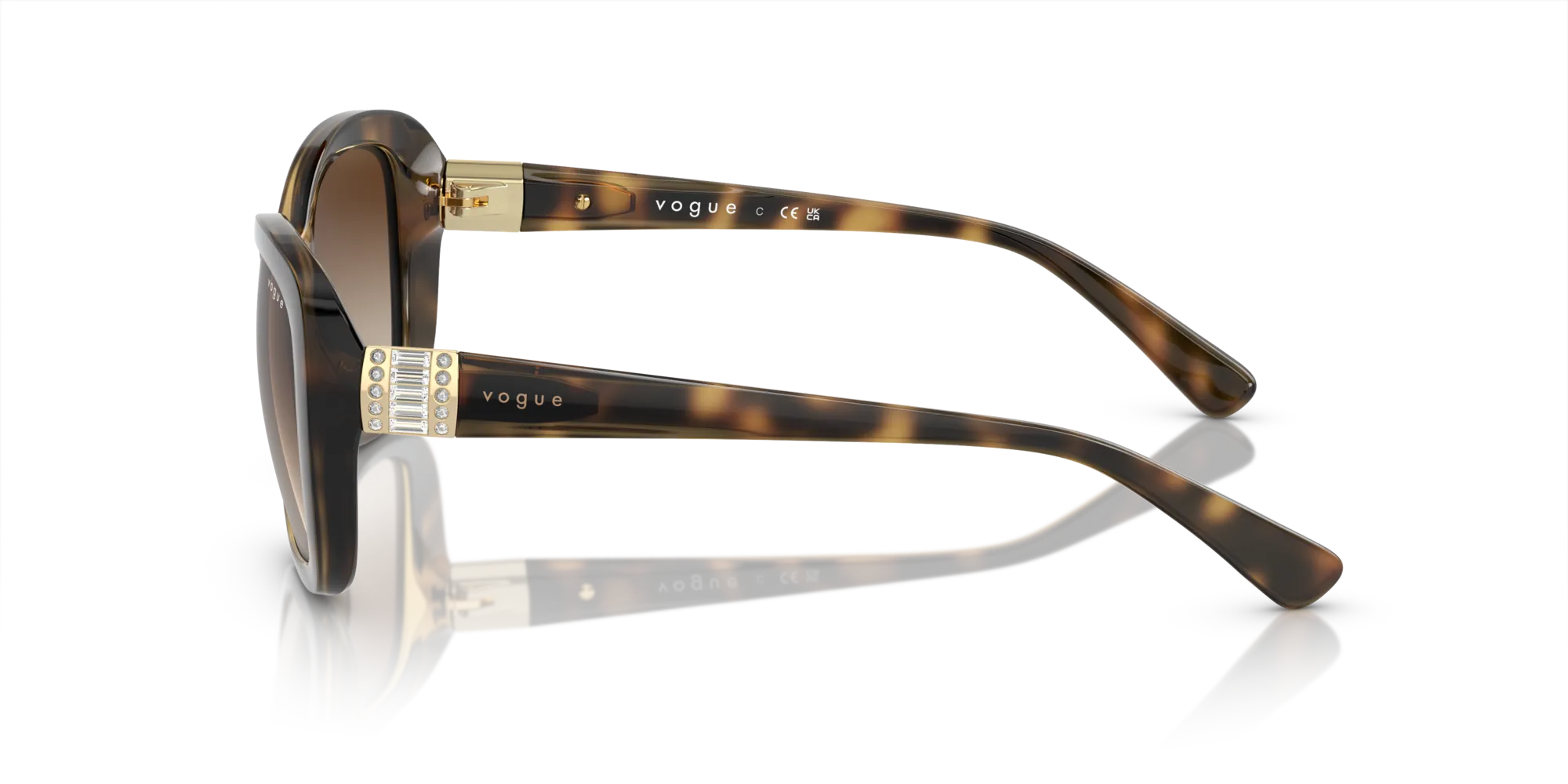 VOGUE EYEWEAR VO2943SB W65613 Occhiali da sole Iniettato Marrone Marrone Farfalla Normale Sfumato - immagine 4