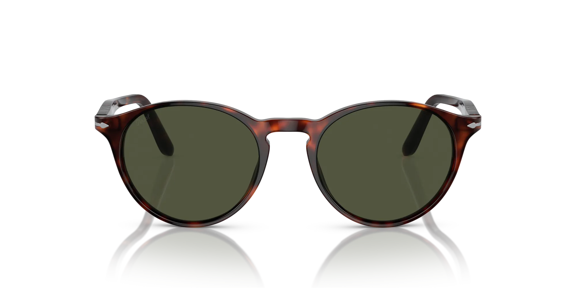 Persol PO3092SM 901531 Occhiali da sole Acetato Tartaruga Verde Rotonda Normale - immagine 3