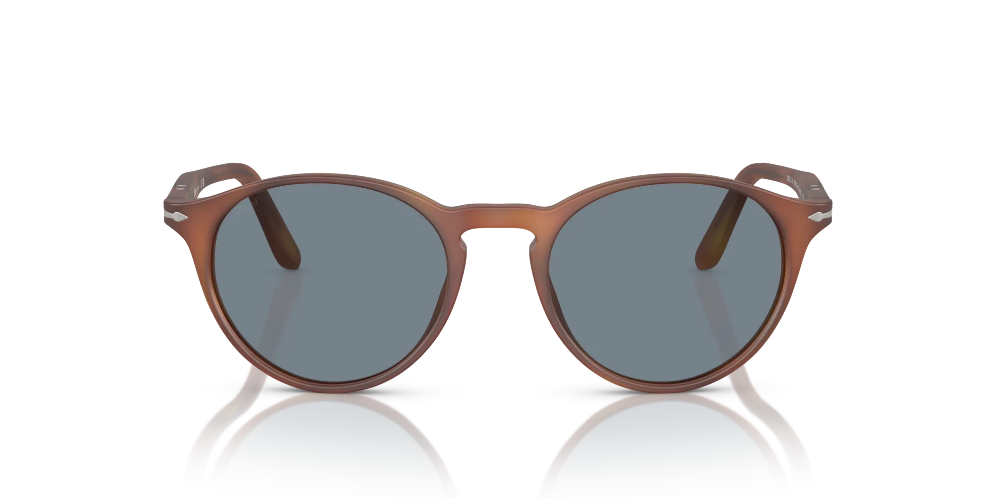 Persol PO3092SM 900656 Occhiali da sole Acetato Marrone Blu Rotonda Normale - immagine 3