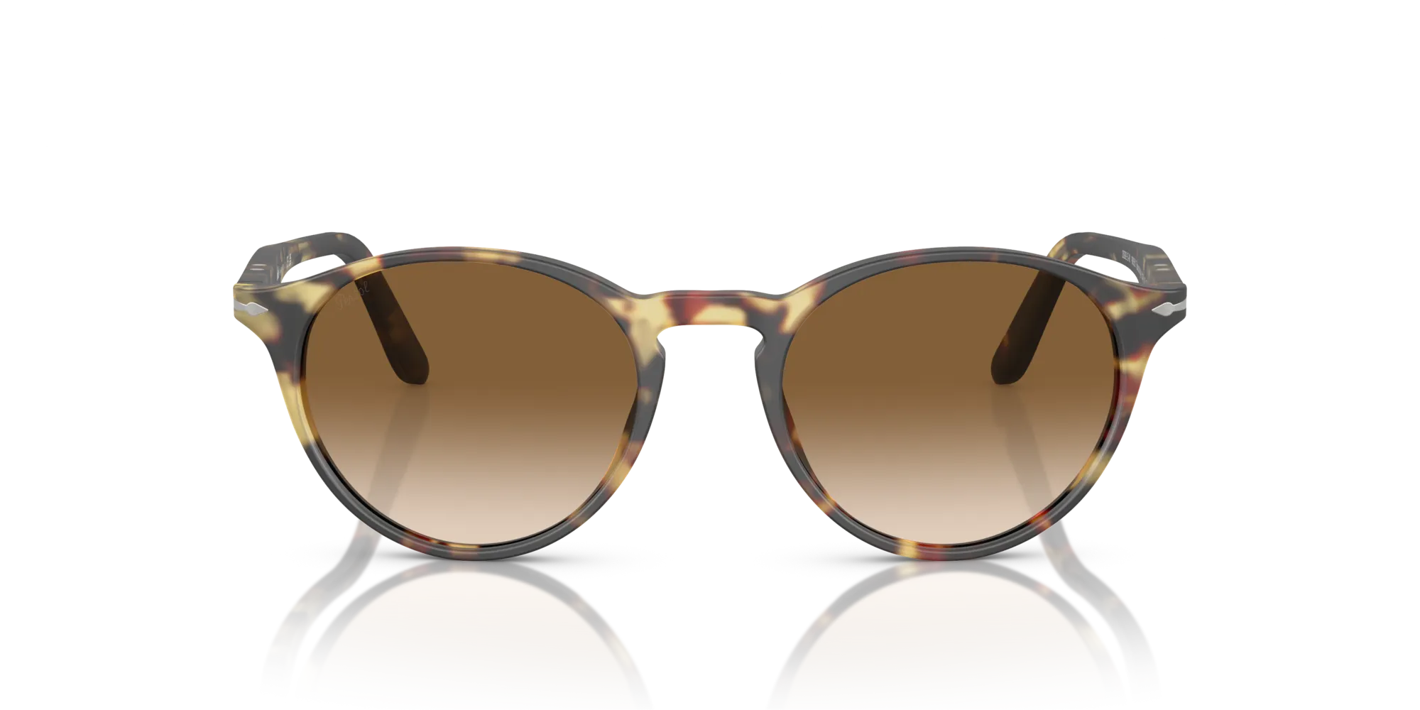 Persol PO3092SM 900551 Occhiali da sole Acetato Tartaruga Marrone Rotonda Normale Sfumato - immagine 3