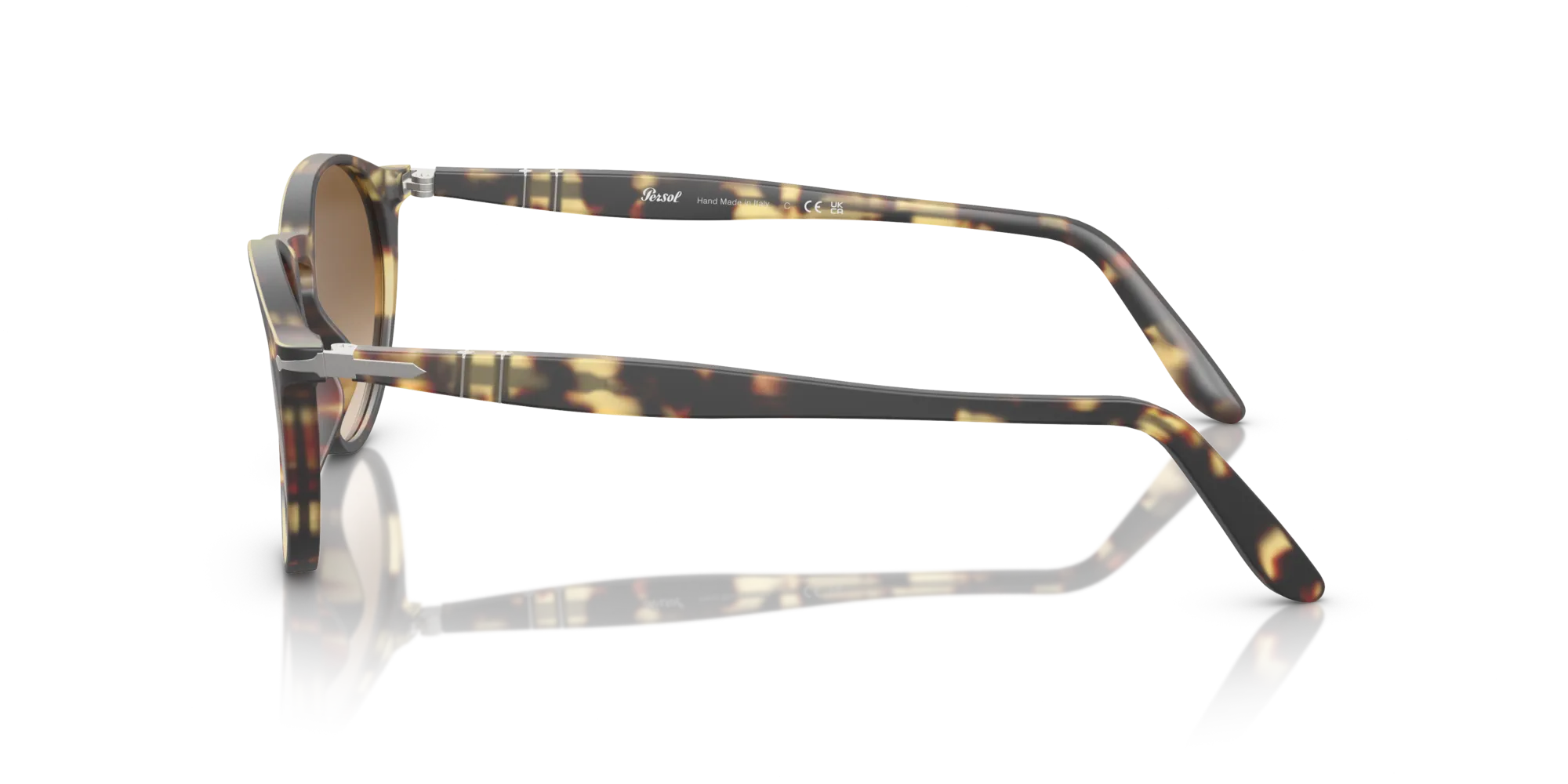Persol PO3092SM 900551 Occhiali da sole Acetato Tartaruga Marrone Rotonda Normale Sfumato - immagine 4