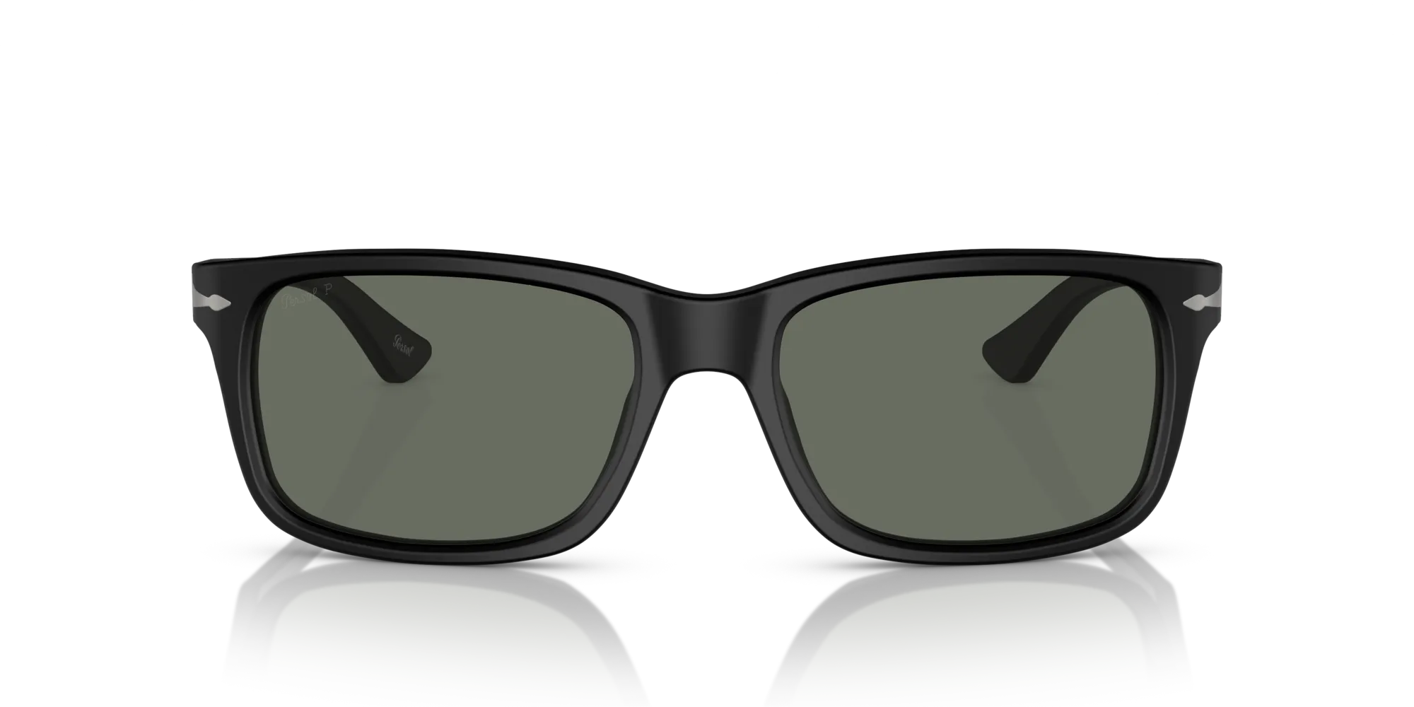 Persol PO3048S 900058 Occhiali da sole Acetato Nero Verde Squadrata Polarizzata - immagine 3