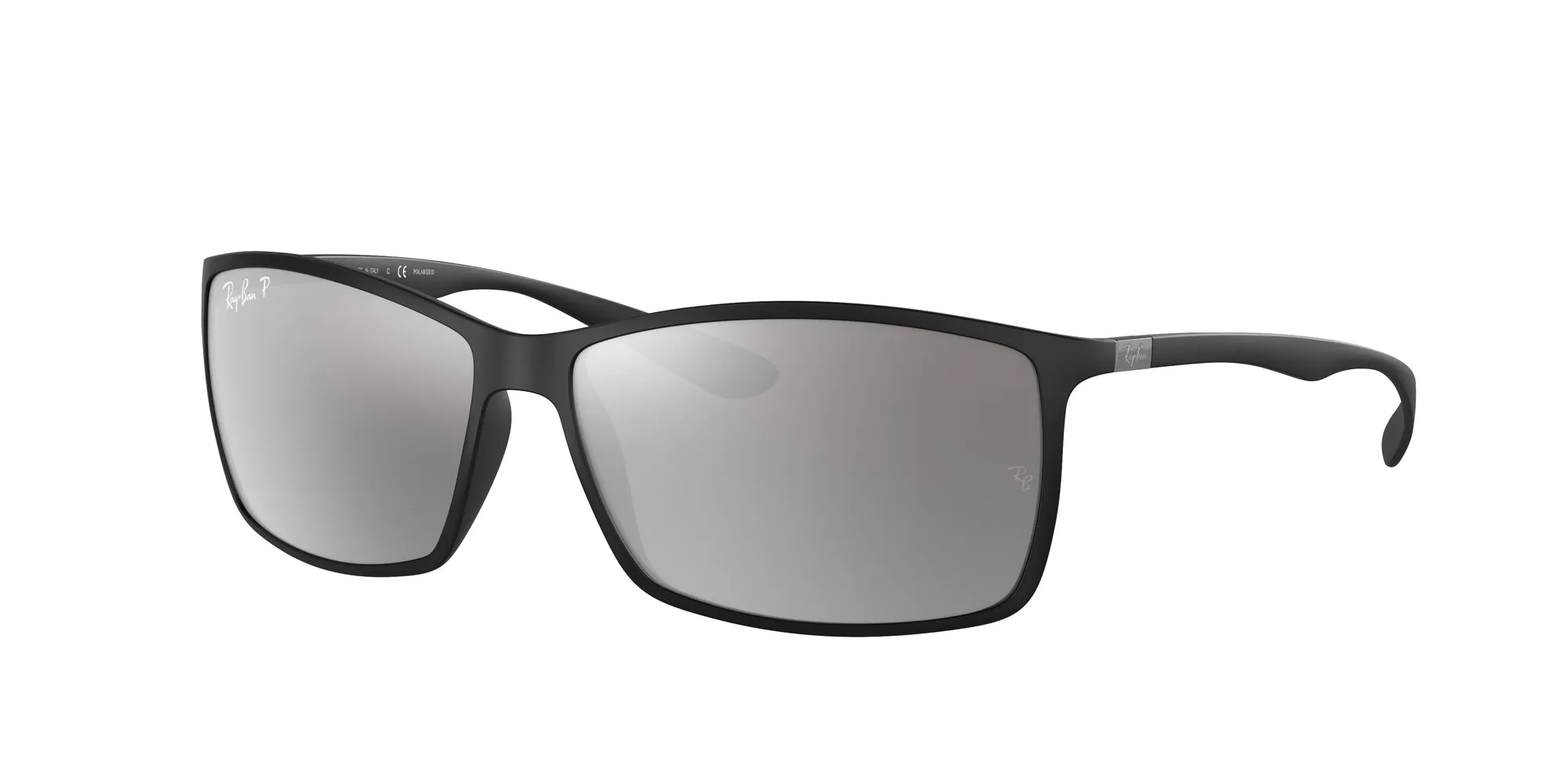 Ray - Ban RB4179 LITEFORCE 601S82 Occhiali da sole Iniettato Nero Argento Squadrata Polarizzata - immagine 1