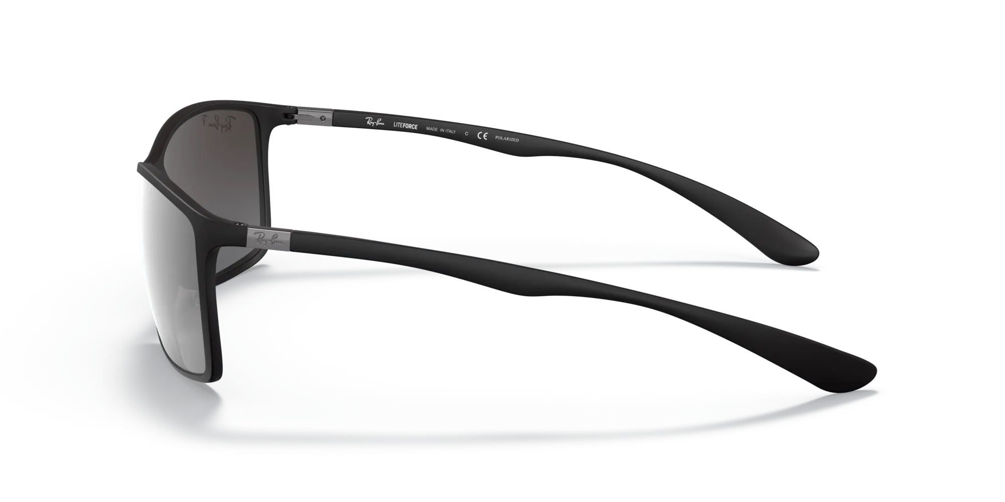 Ray - Ban RB4179 LITEFORCE 601S82 Occhiali da sole Iniettato Nero Argento Squadrata Polarizzata - immagine 4