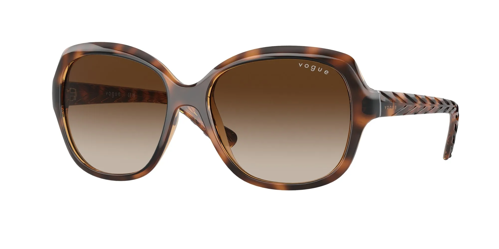 VOGUE EYEWEAR VO2871S 150813 Occhiali da sole Iniettato Marrone Marrone Squadrata Normale Sfumato - immagine 1