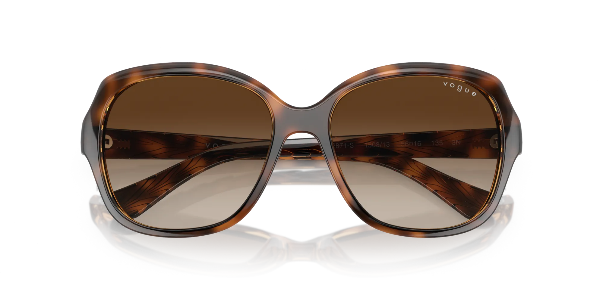 VOGUE EYEWEAR VO2871S 150813 Occhiali da sole Iniettato Marrone Marrone Squadrata Normale Sfumato - immagine 2