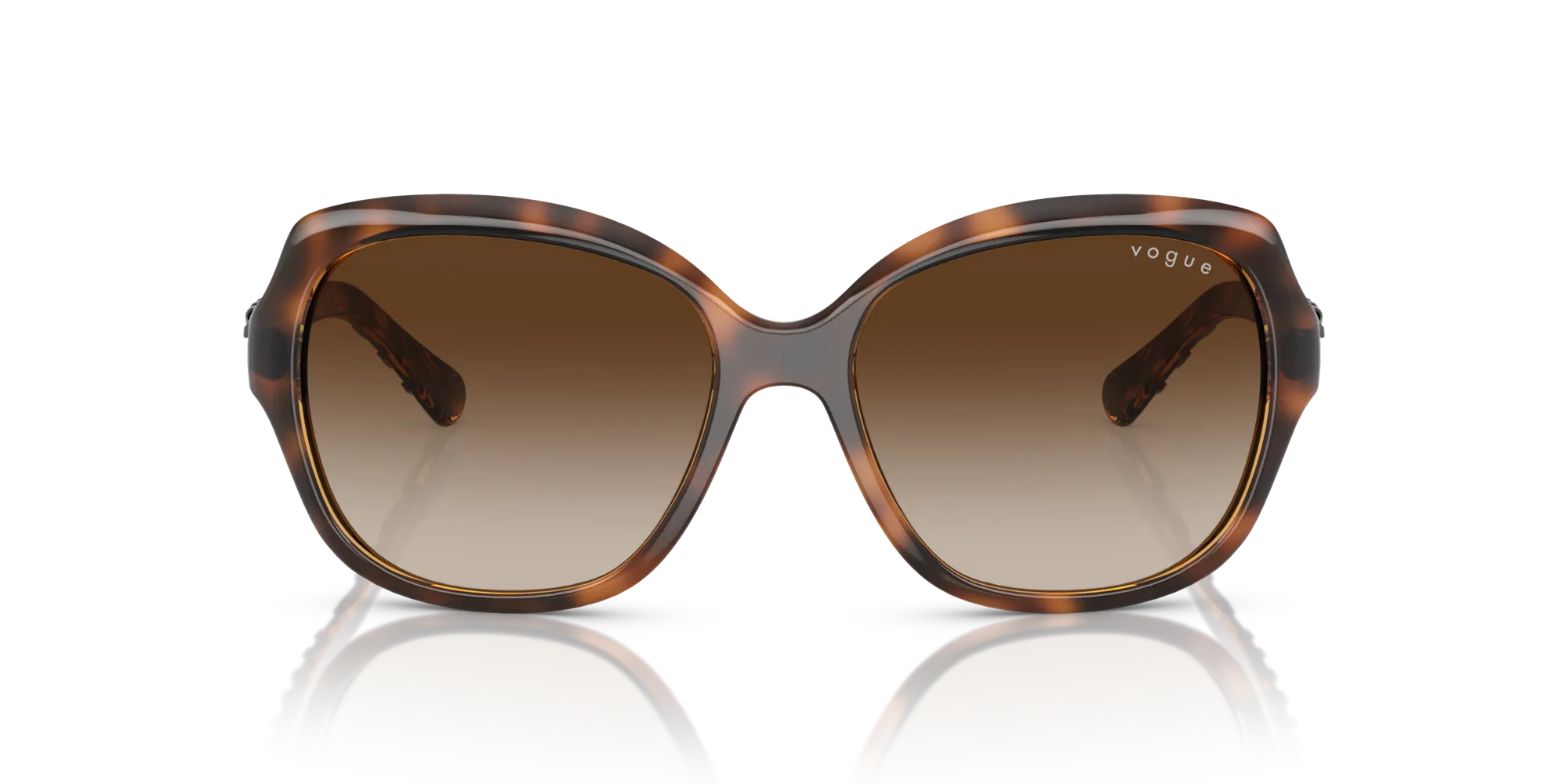 VOGUE EYEWEAR VO2871S 150813 Occhiali da sole Iniettato Marrone Marrone Squadrata Normale Sfumato - immagine 3