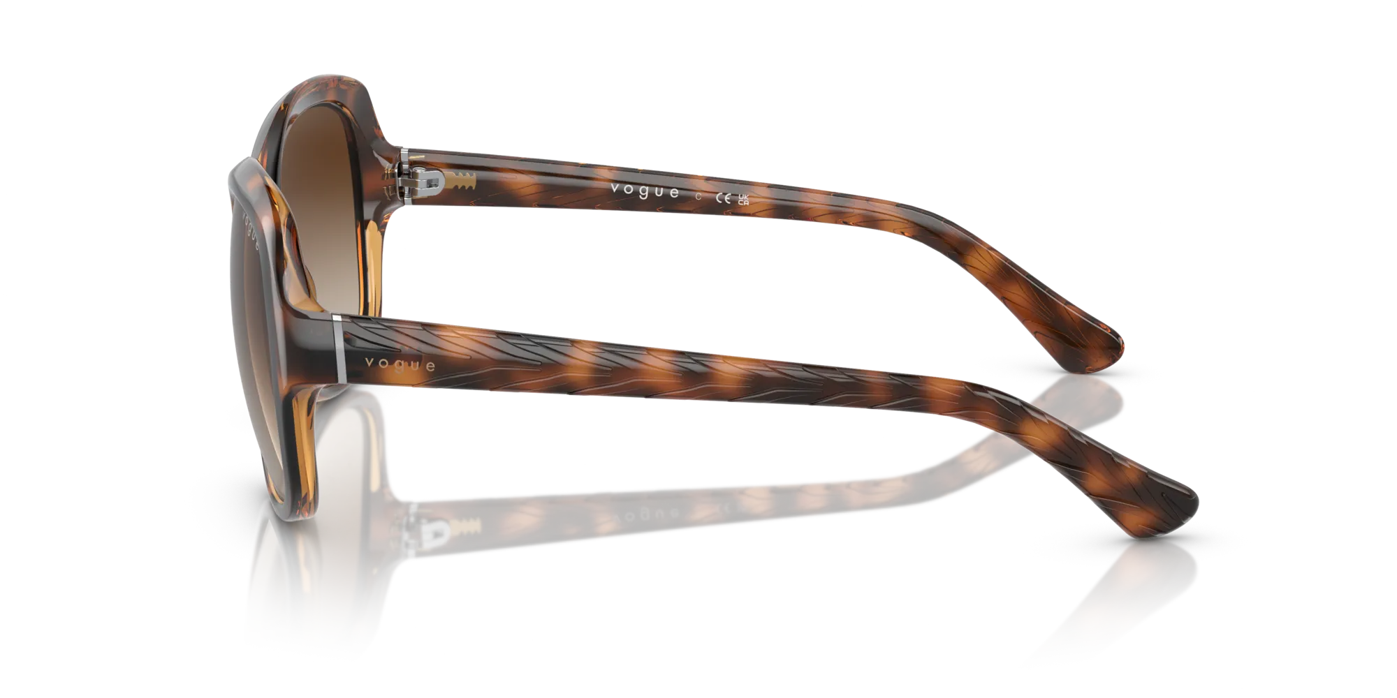 VOGUE EYEWEAR VO2871S 150813 Occhiali da sole Iniettato Marrone Marrone Squadrata Normale Sfumato - immagine 4