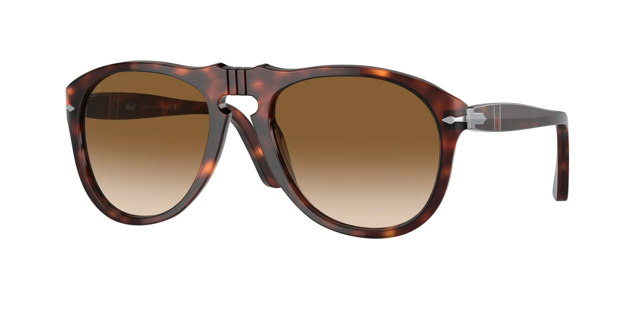 Persol PO0649 24/51 Occhiali da sole Acetato Havana Pilot Normale - immagine 1