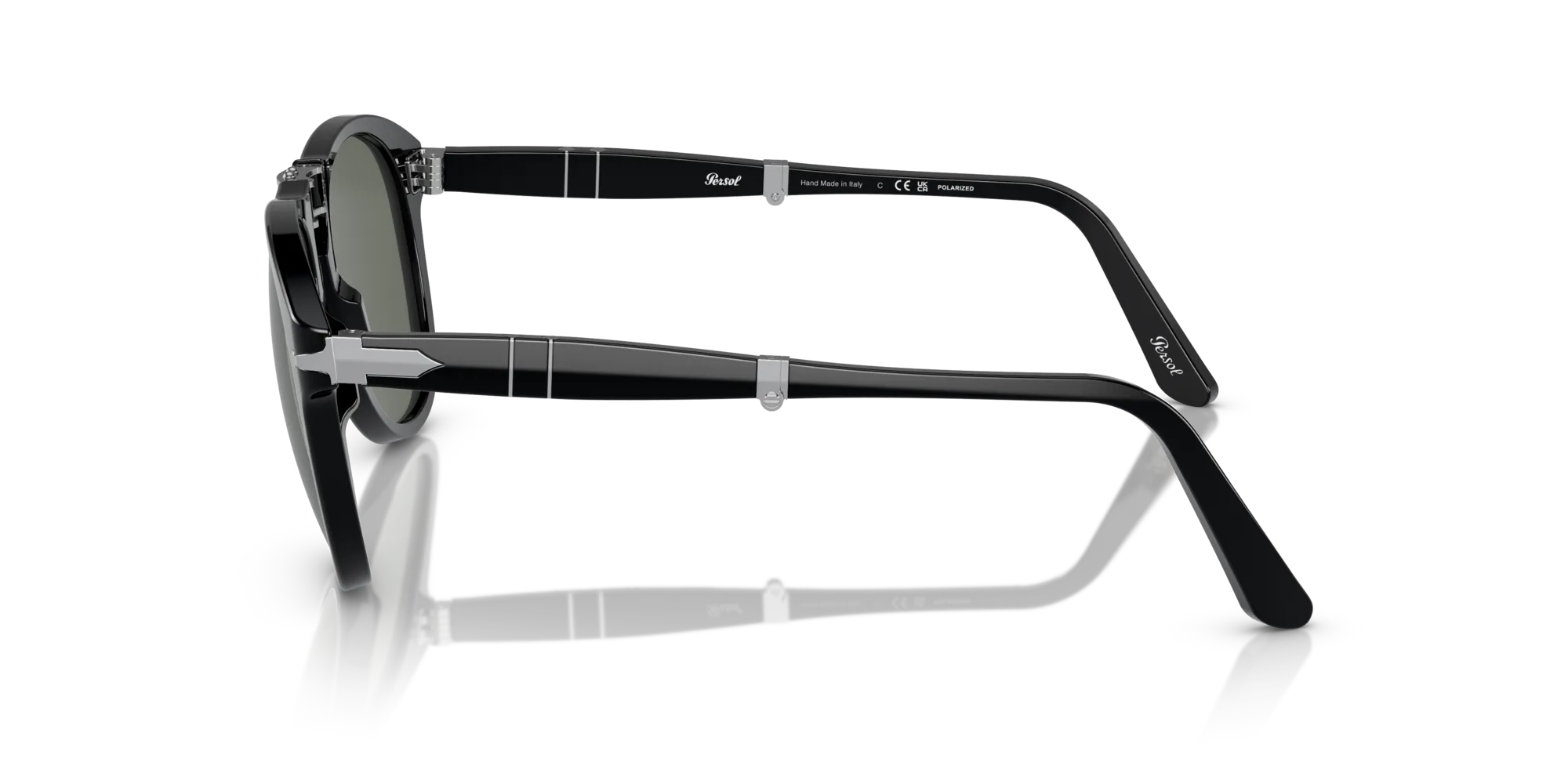 Persol PO0714 FOLDING 95/58 Occhiali da sole Plastica Nero Pilot Polarizzata - immagine 4
