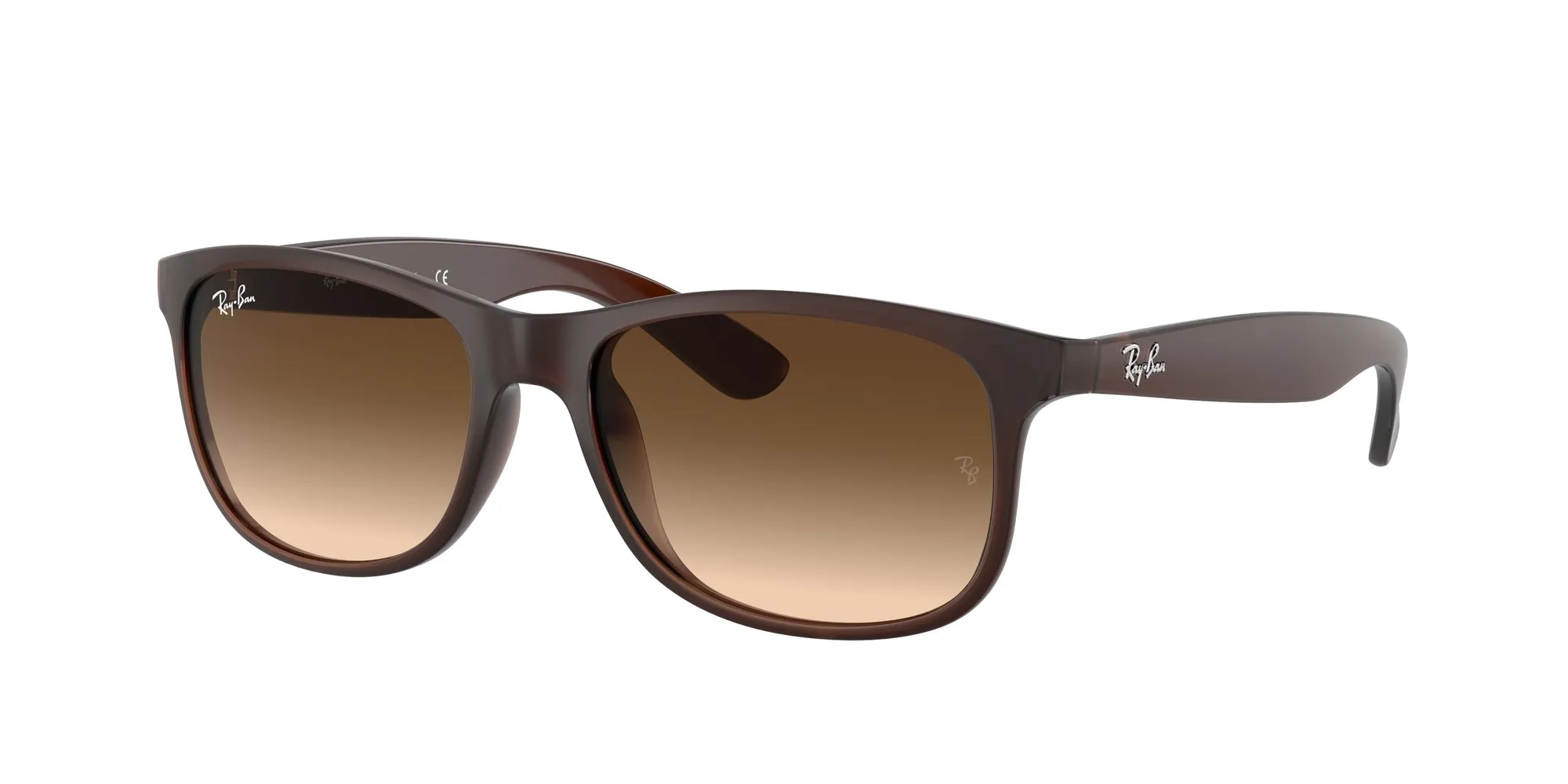 Ray - Ban RB4202 ANDY 607313 Occhiali da sole Iniettato Marrone Marrone Squadrata Normale Sfumato - immagine 1