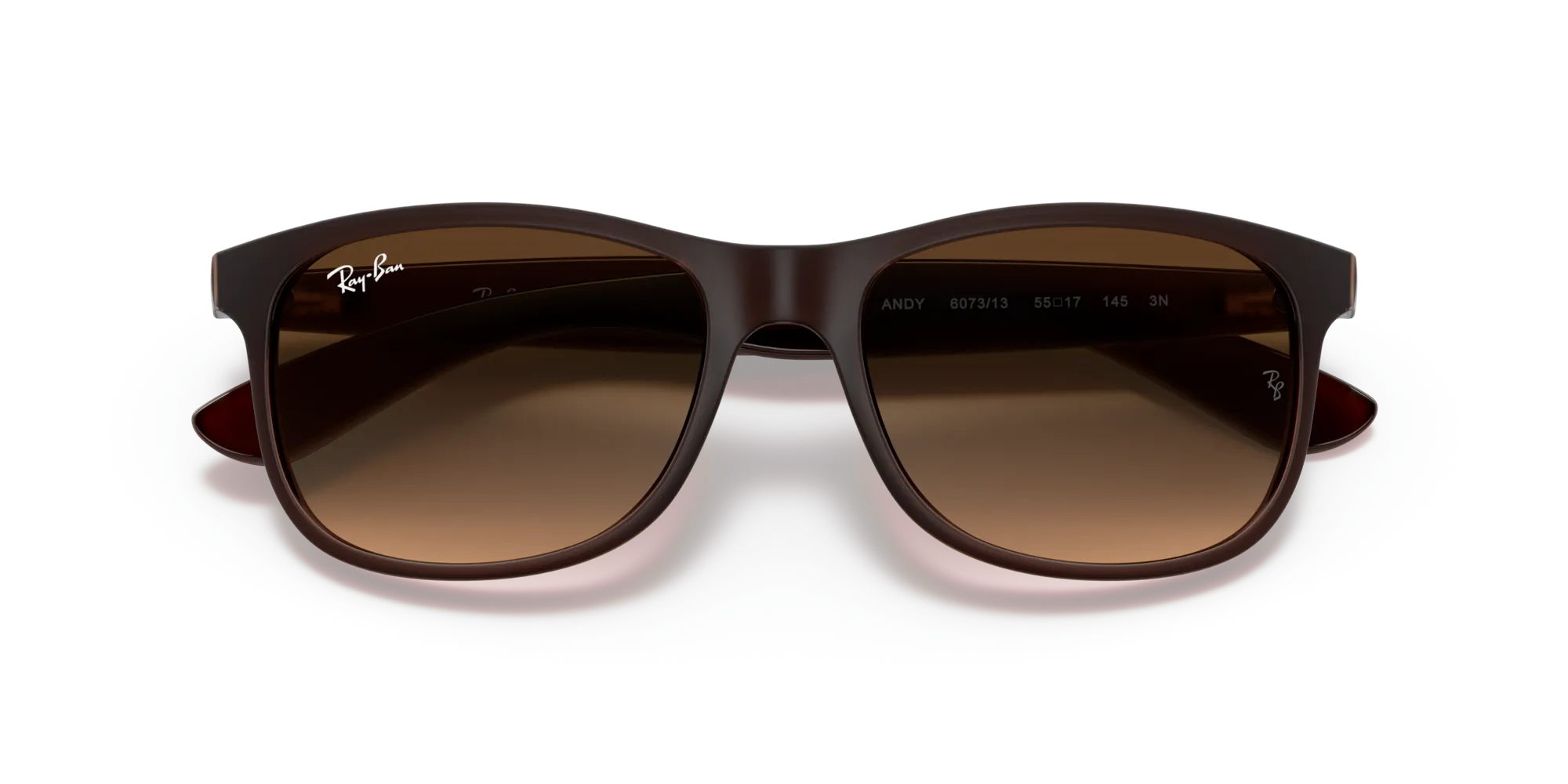Ray - Ban RB4202 ANDY 607313 Occhiali da sole Iniettato Marrone Marrone Squadrata Normale Sfumato - immagine 2