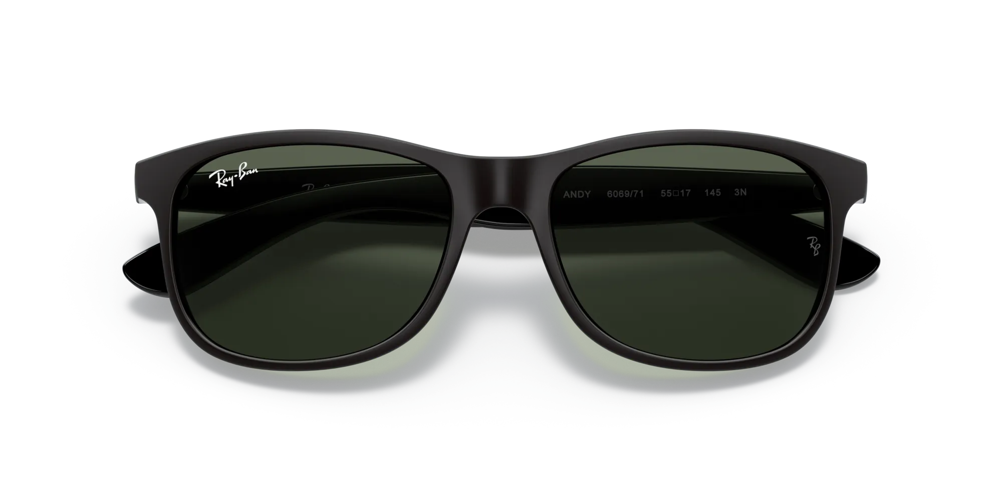 Ray - Ban RB4202 ANDY 606971 Occhiali da sole Iniettato Nero Verde Squadrata Normale - immagine 2