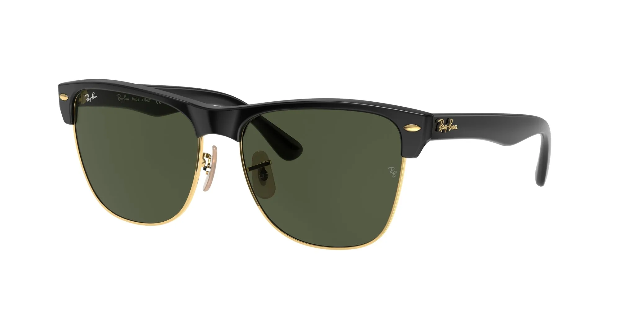 Ray - Ban RB4175 CLUBMASTER OVERSIZED 877 Occhiali da sole Iniettato Nero G15 Squadrata Normale - immagine 1