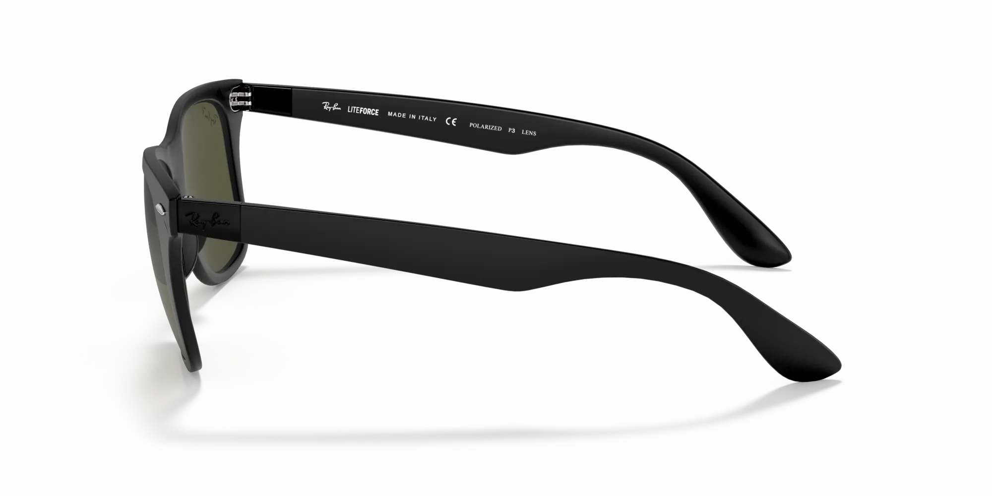Ray - Ban RB4195 WAYFARER LITEFORCE 601S9A Occhiali da sole Iniettato Nero G15 Squadrata Polarizzata - immagine 4