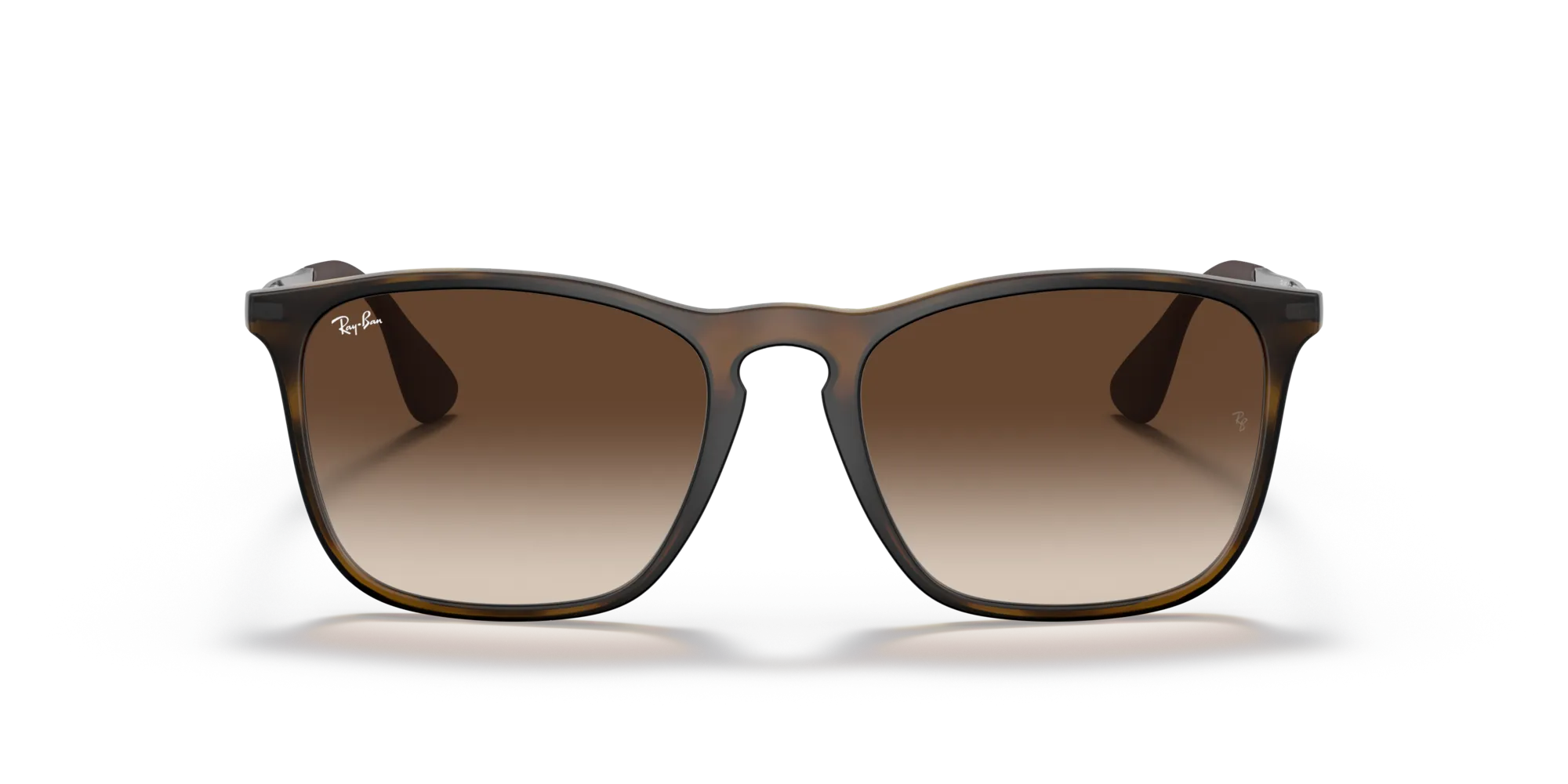Ray - Ban RB4187 CHRIS 856/13 Occhiali da sole Iniettato Tartaruga Marrone Squadrata Normale Sfumato - immagine 3