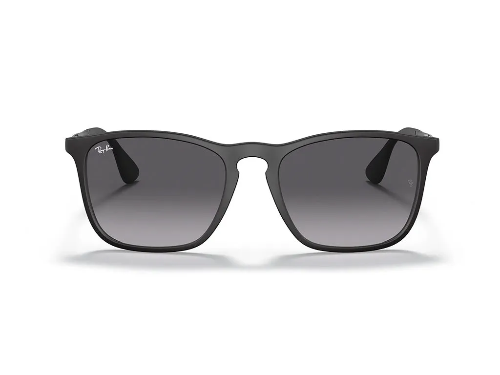 Ray - Ban RB4187 CHRIS 622/8G Occhiali da sole Iniettato Nero Grigio Squadrata Normale Sfumato - immagine 2