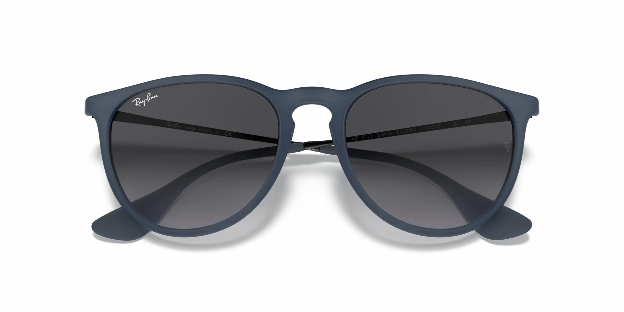 Ray - Ban RB4171 ERIKA 60028G Occhiali da sole Iniettato Blu Grigio Pantos Normale Sfumato - immagine 2