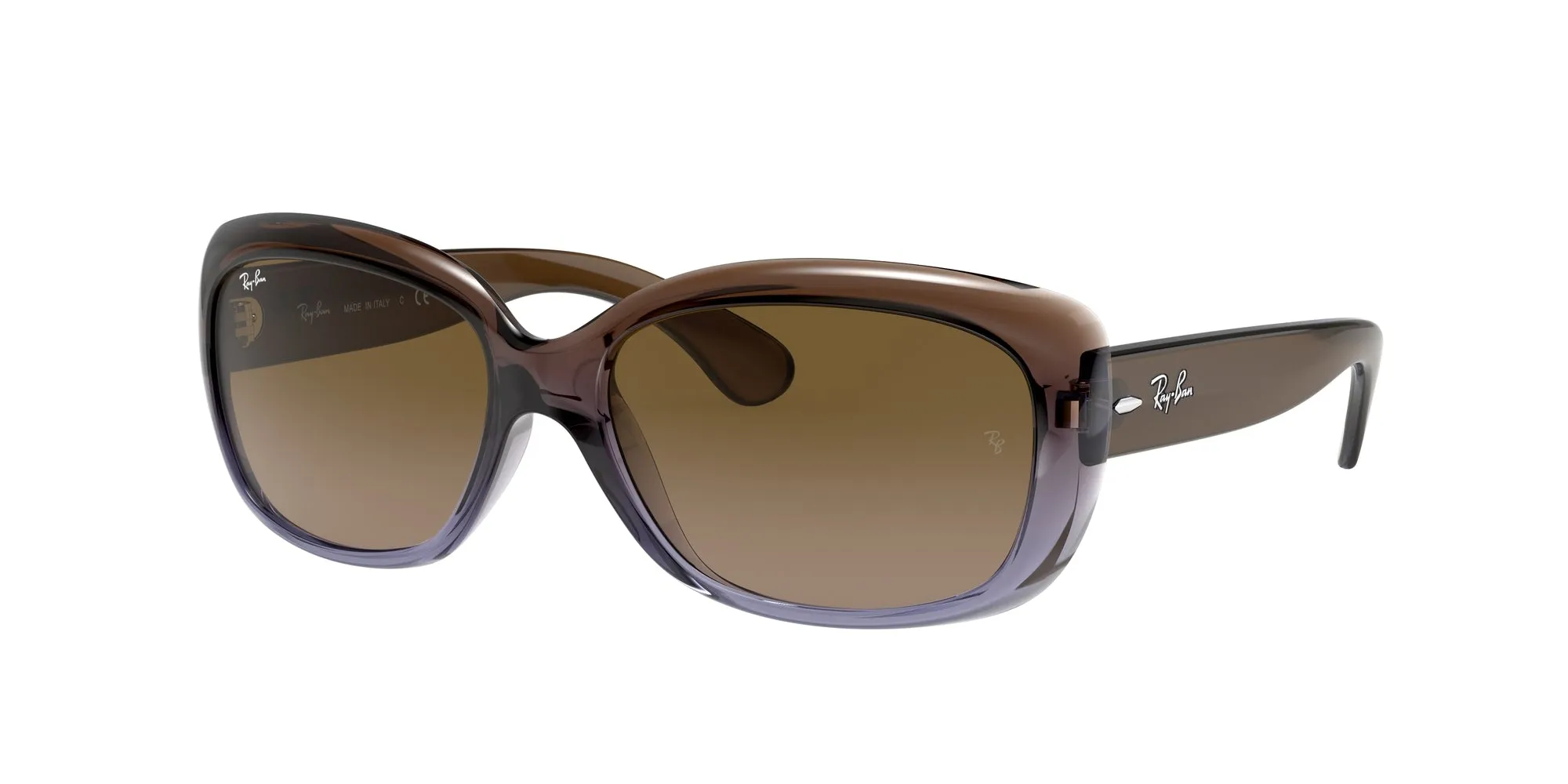 Ray - Ban RB4101 JACKIE OHH 860/51 Occhiali da sole Iniettato Marrone Marrone Farfalla Normale Sfumato - immagine 1