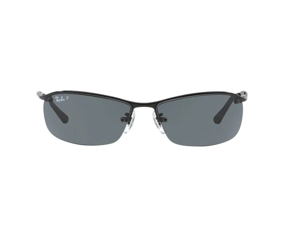 Ray - Ban RB3183 RB3183 002/81 Occhiali da sole Metallo Nero Grigio Squadrata Polarizzata - immagine 2