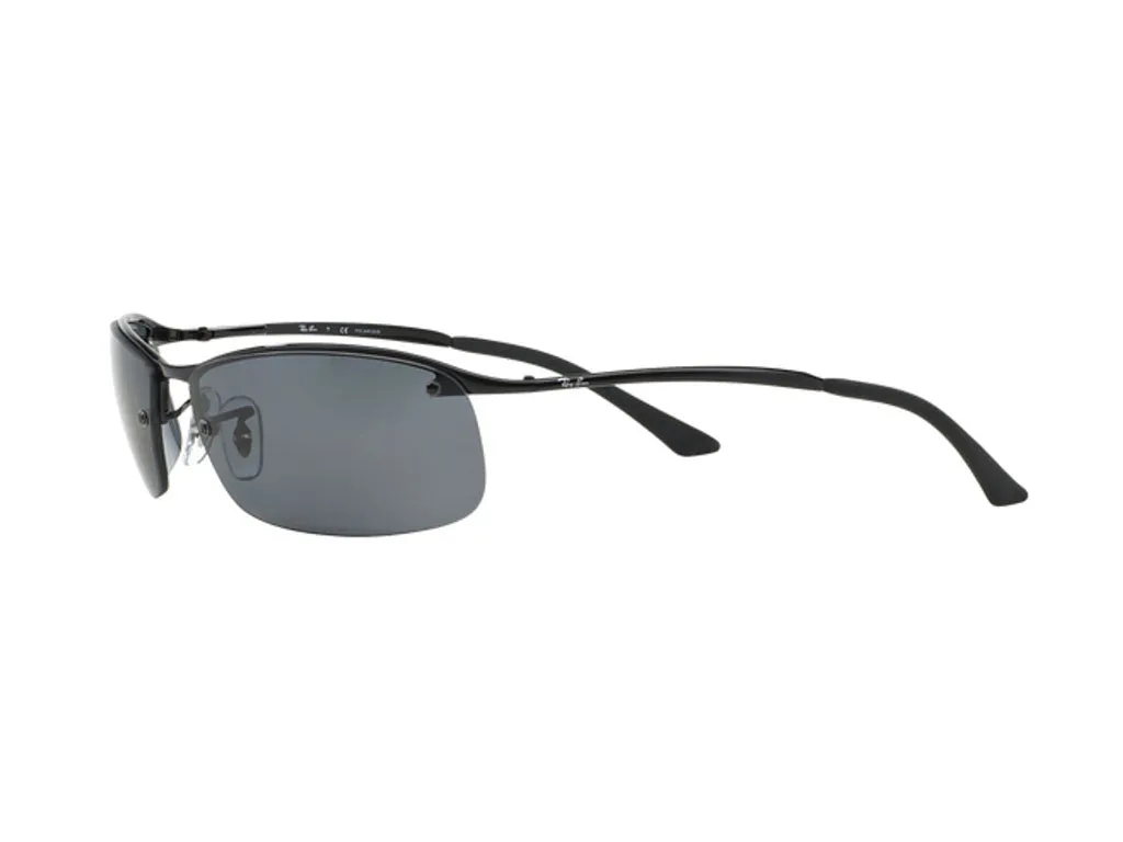 Ray - Ban RB3183 RB3183 002/81 Occhiali da sole Metallo Nero Grigio Squadrata Polarizzata - immagine 3