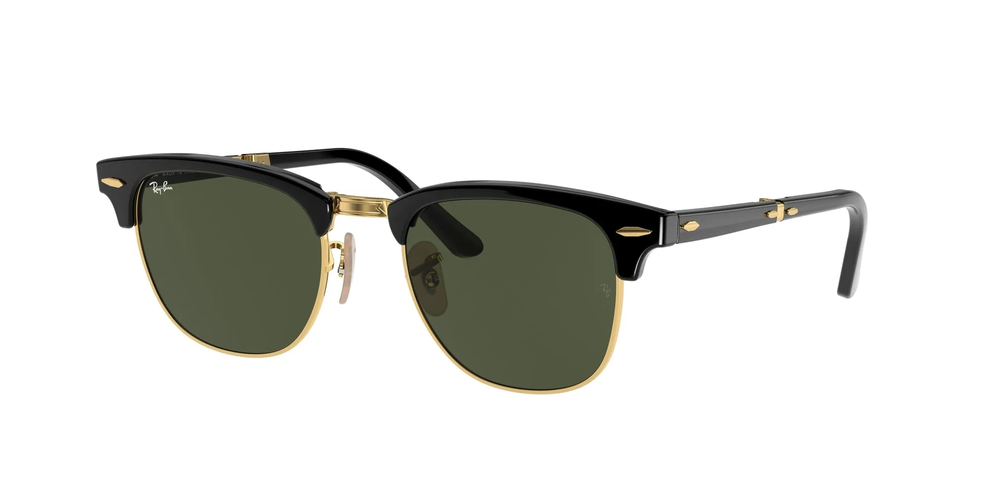 Ray - Ban RB2176 CLUBMASTER FOLDING 901 Occhiali da sole Acetato Nero G15 Squadrata Normale - immagine 1