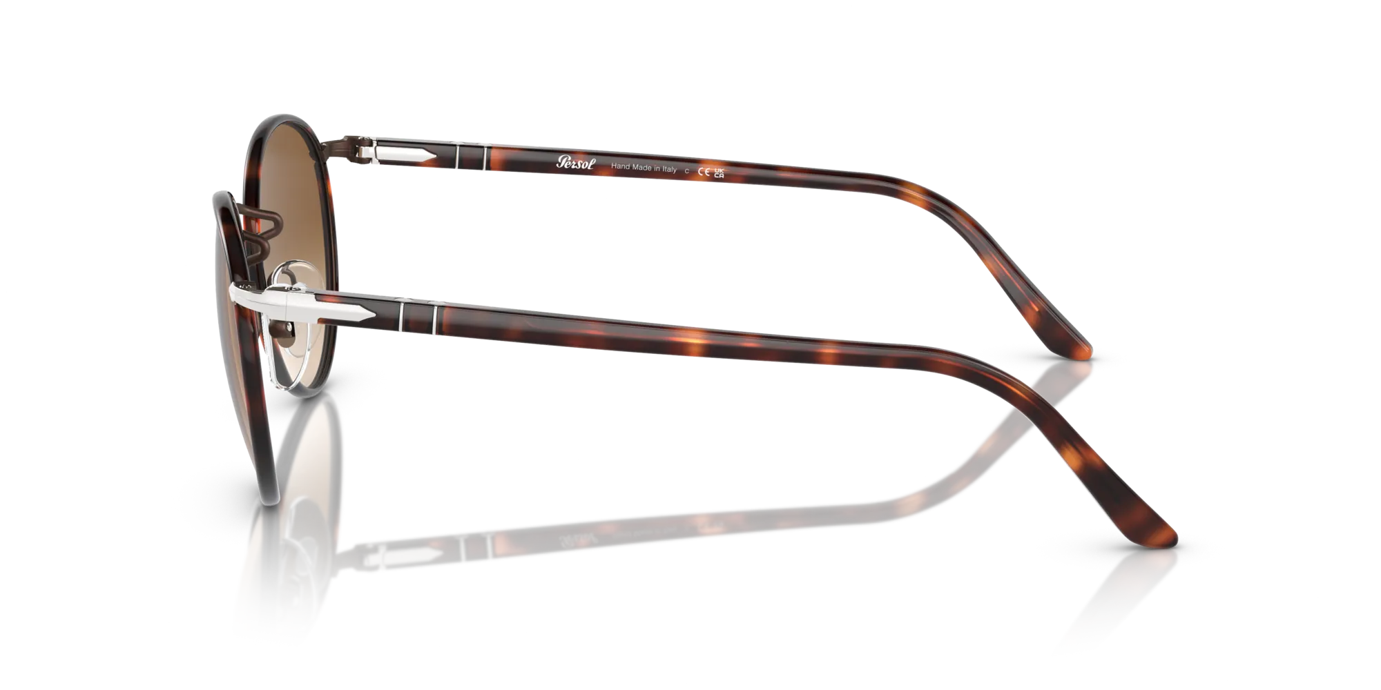 Persol PO2422SJ 992/51 Occhiali da sole Metallo Marrone Marrone Pantos Normale Sfumato - immagine 4