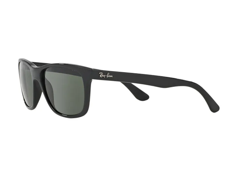 Ray - Ban RB4181 RB4181 601 Occhiali da sole Iniettato Nero Verde Squadrata Normale - immagine 3