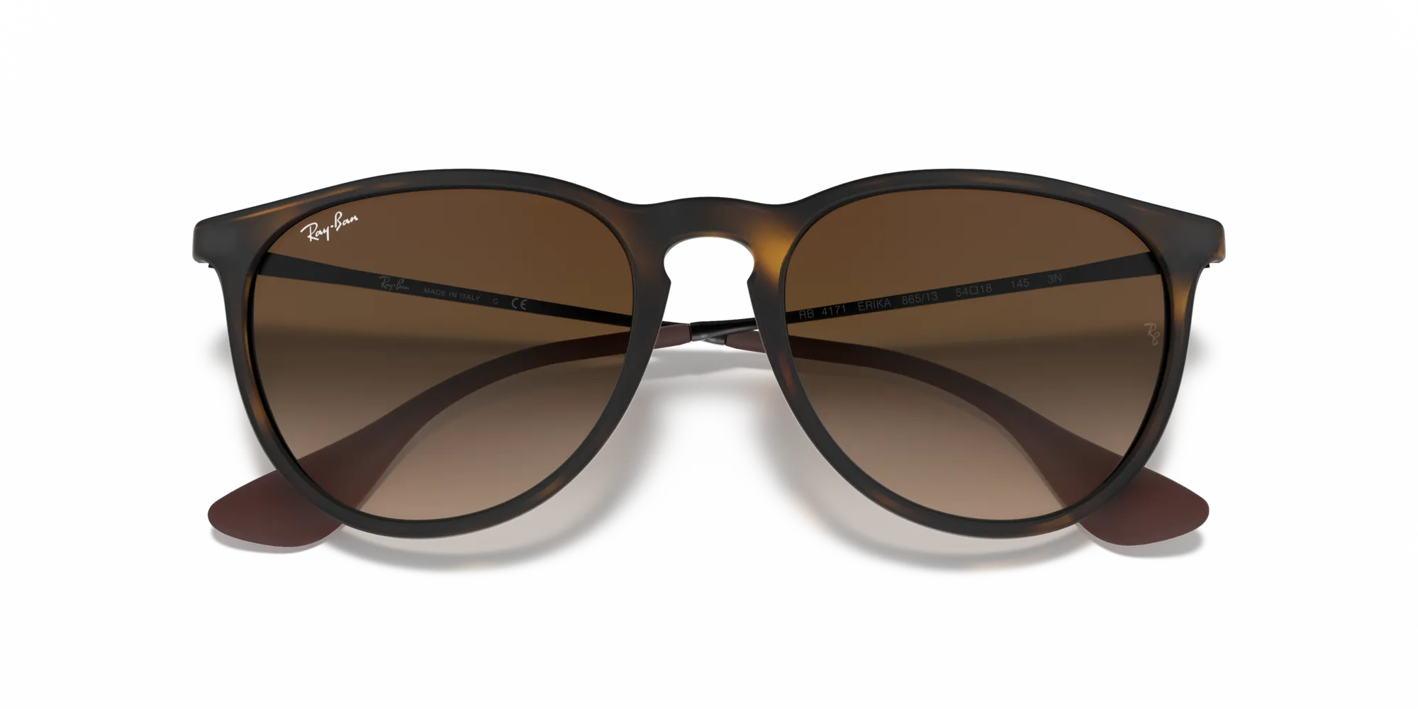 Ray - Ban RB4171 ERIKA 865/13 Occhiali da sole Iniettato Tartaruga Marrone Pantos Normale - immagine 2