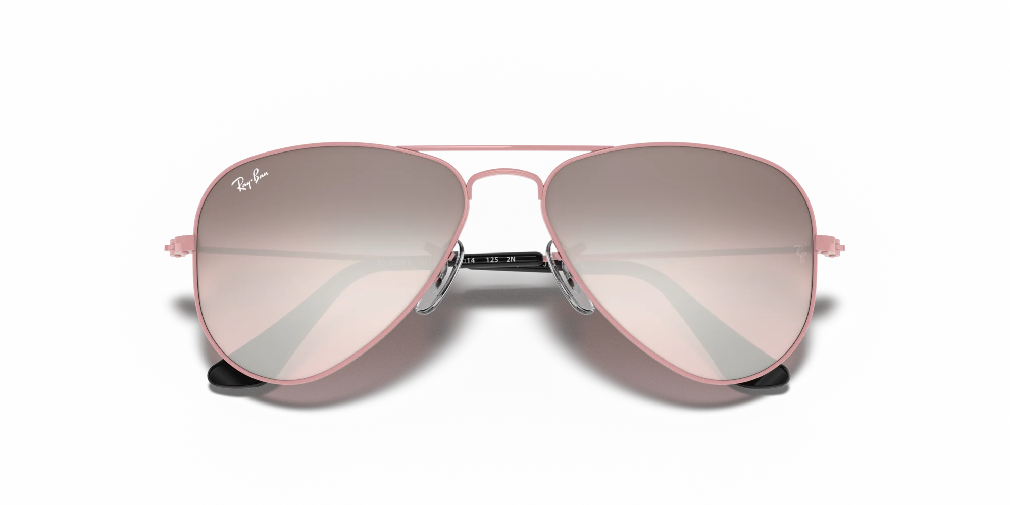 Ray - Ban RJ9506S JUNIOR AVIATOR 211/7E Occhiali da sole bambino Metallo Rosa Rosa Pilot Normale Sfumato - immagine 2