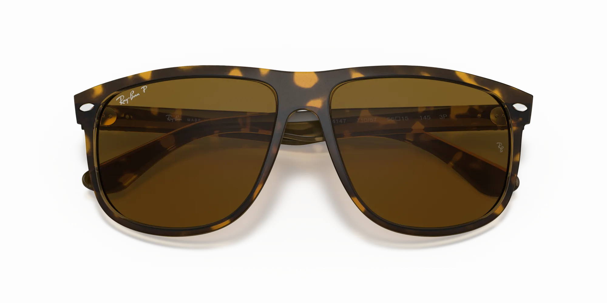Ray - Ban RB4147 BOYFRIEND 710/57 Occhiali da sole Nylon Tartaruga Marrone Squadrata Polarizzata - immagine 2