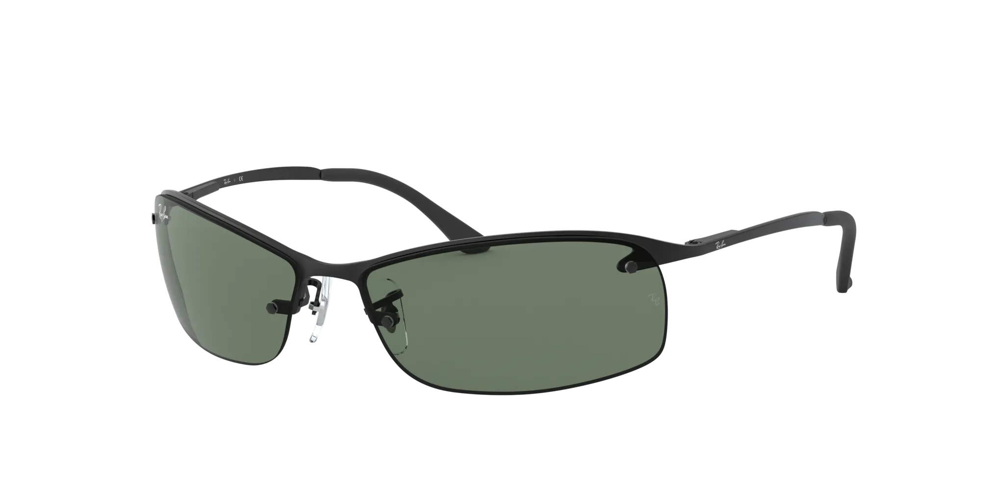 Ray - Ban RB3183 RB3183 006/71 Occhiali da sole Metallo Nero Verde Squadrata Normale - immagine 1