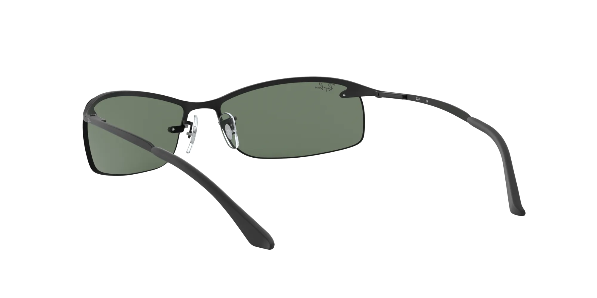 Ray - Ban RB3183 RB3183 006/71 Occhiali da sole Metallo Nero Verde Squadrata Normale - immagine 4