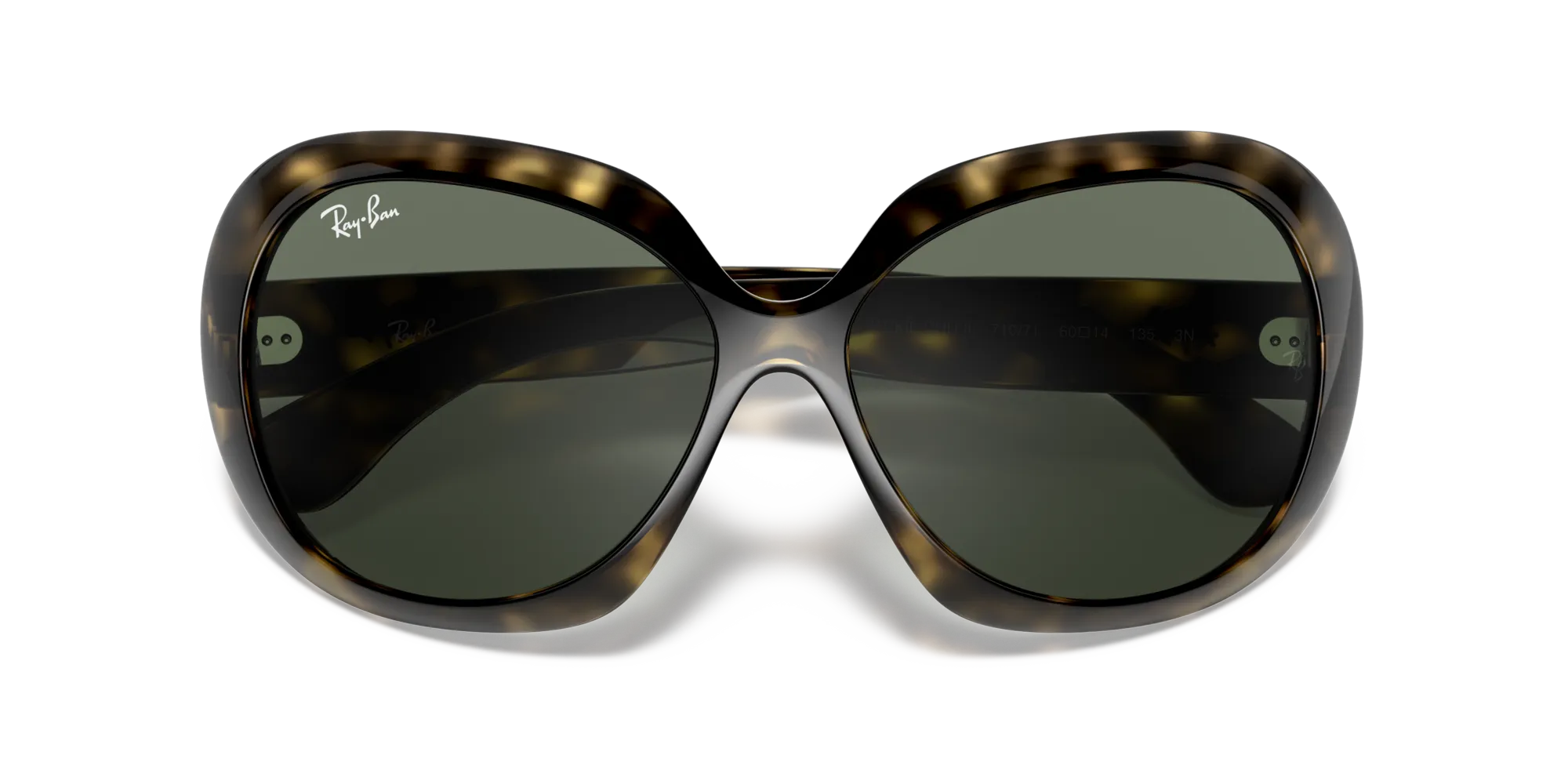 Ray - Ban RB4098 JACKIE OHH II 710/71 Occhiali da sole Nylon Tartaruga Verde Farfalla Normale - immagine 2