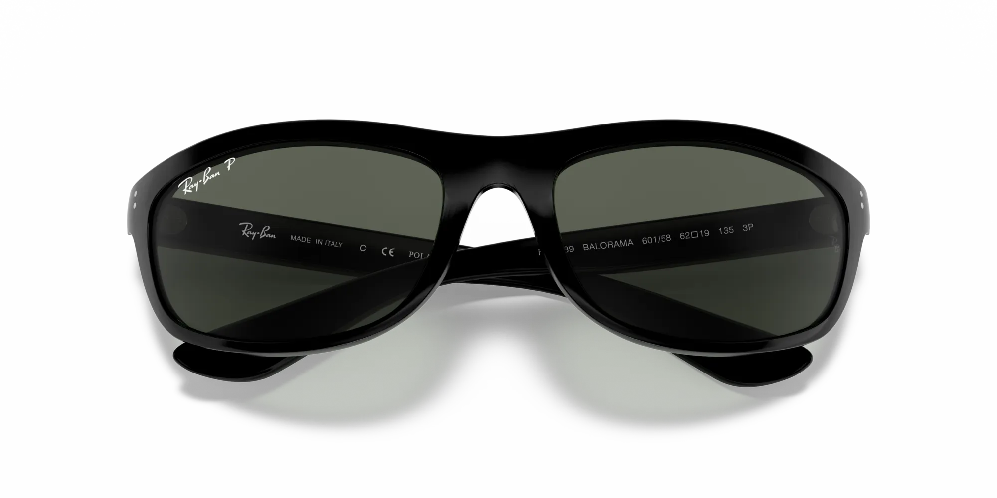 Ray - Ban RB4089 BALORAMA 601/58 Occhiali da sole Iniettato Nero G15 Squadrata Polarizzata - immagine 2