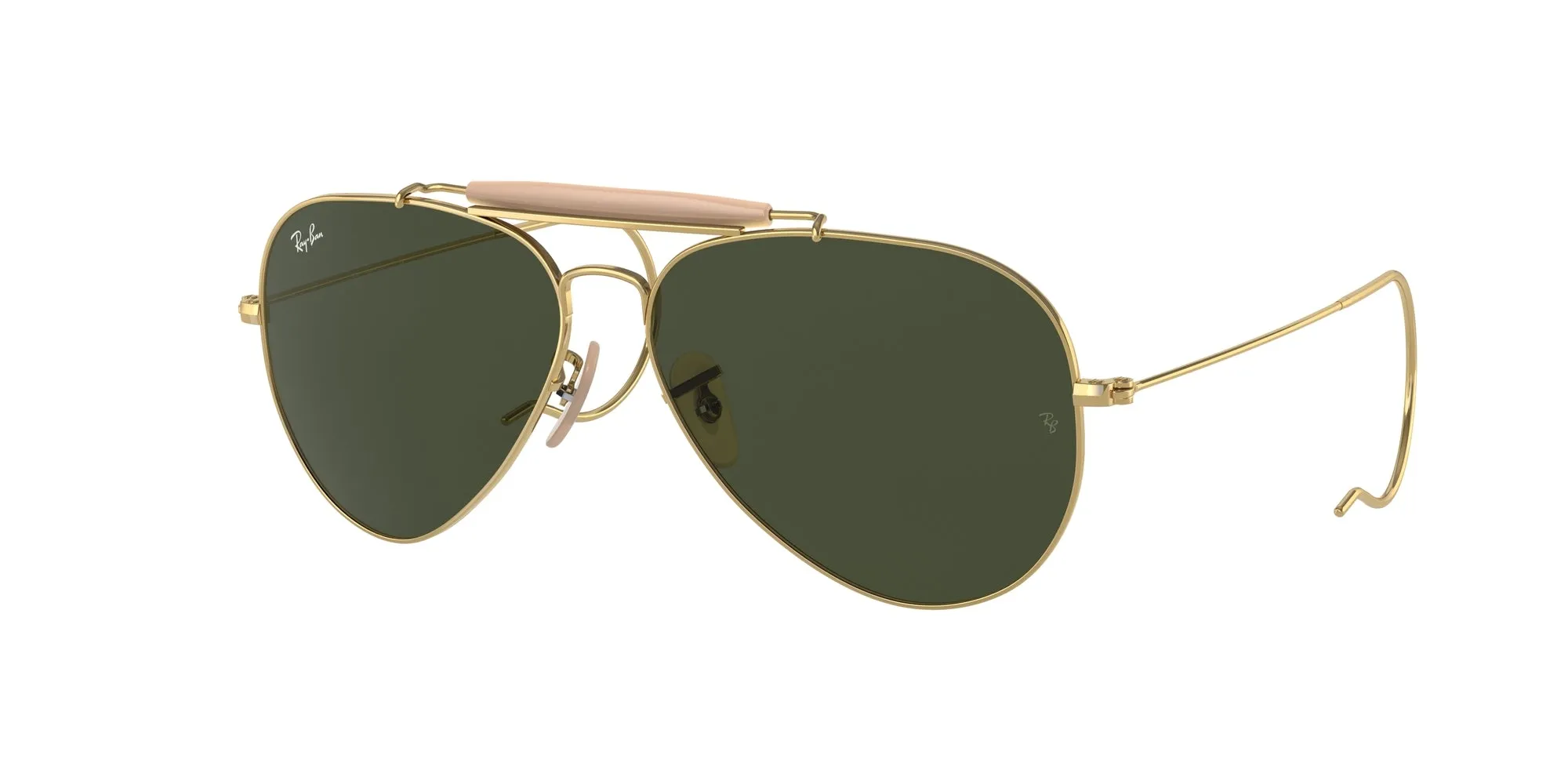 Ray - Ban RB3030 OUTDOORSMAN I L0216 Occhiali da sole Metallo Oro G15 Pilot Normale - immagine 1