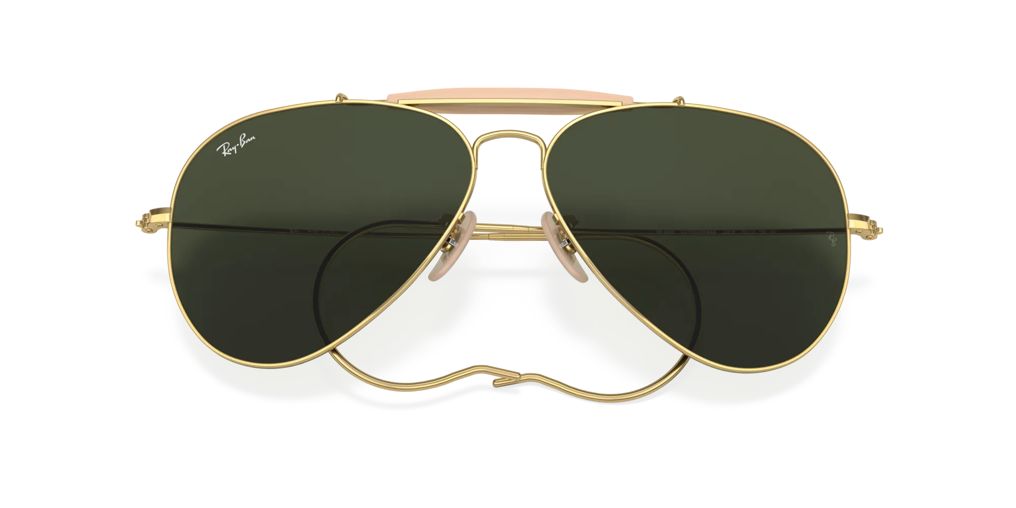 Ray - Ban RB3030 OUTDOORSMAN I L0216 Occhiali da sole Metallo Oro G15 Pilot Normale - immagine 2