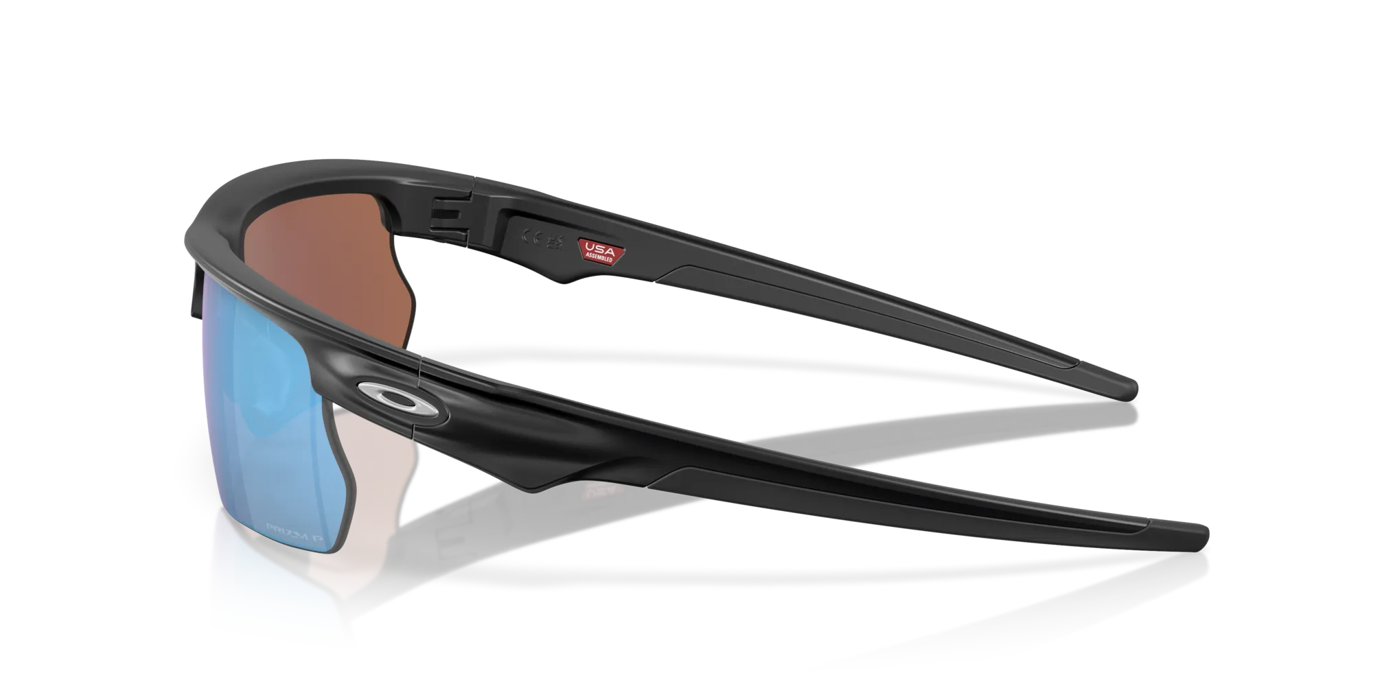 Oakley OO9400 BISPHAERA 940009 Occhiali da sole O_Matter Nero Blu Squadrata Polarizzata Prizm - immagine 4